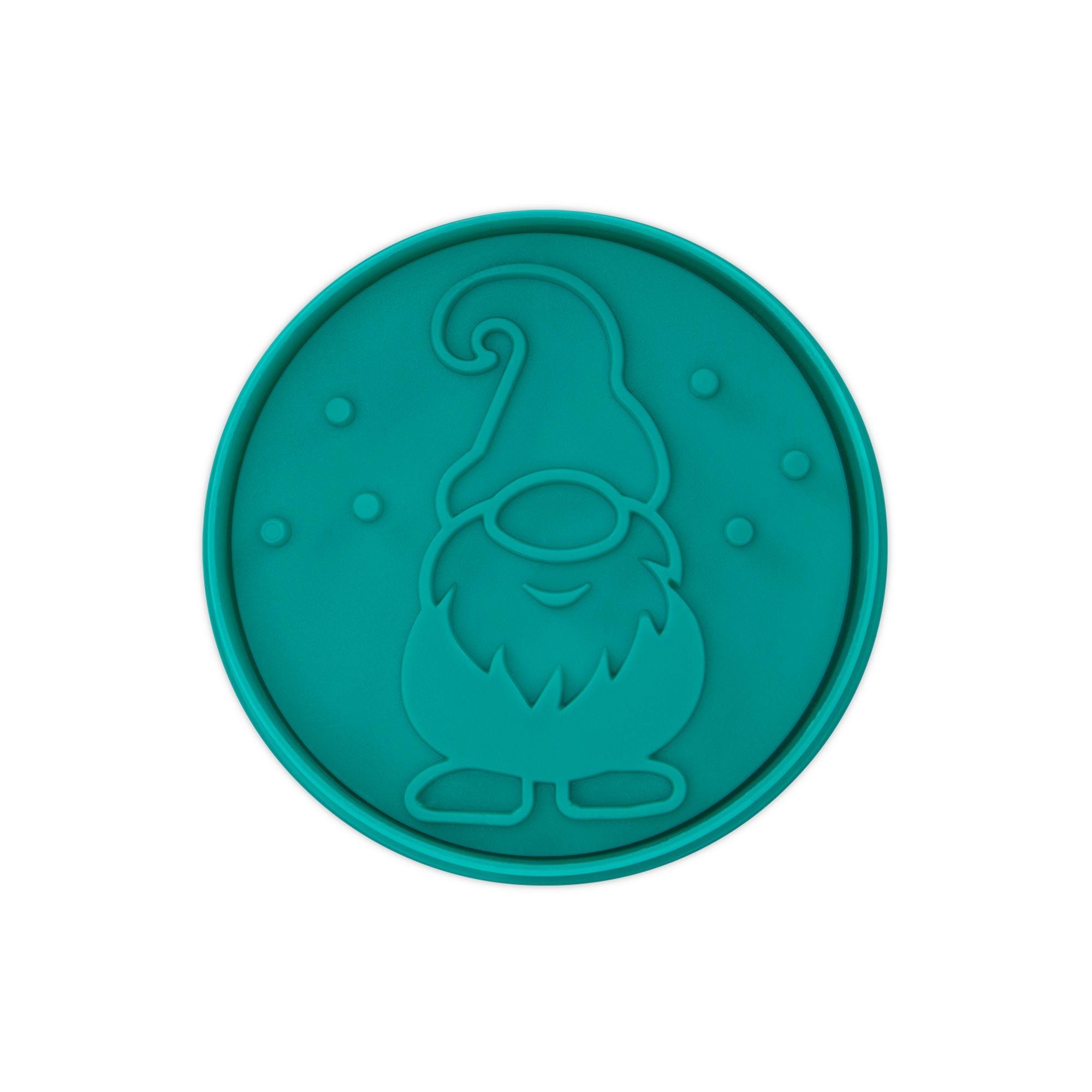 Städter - Embossing cookie cutter gnome - 7 cm - turquoise