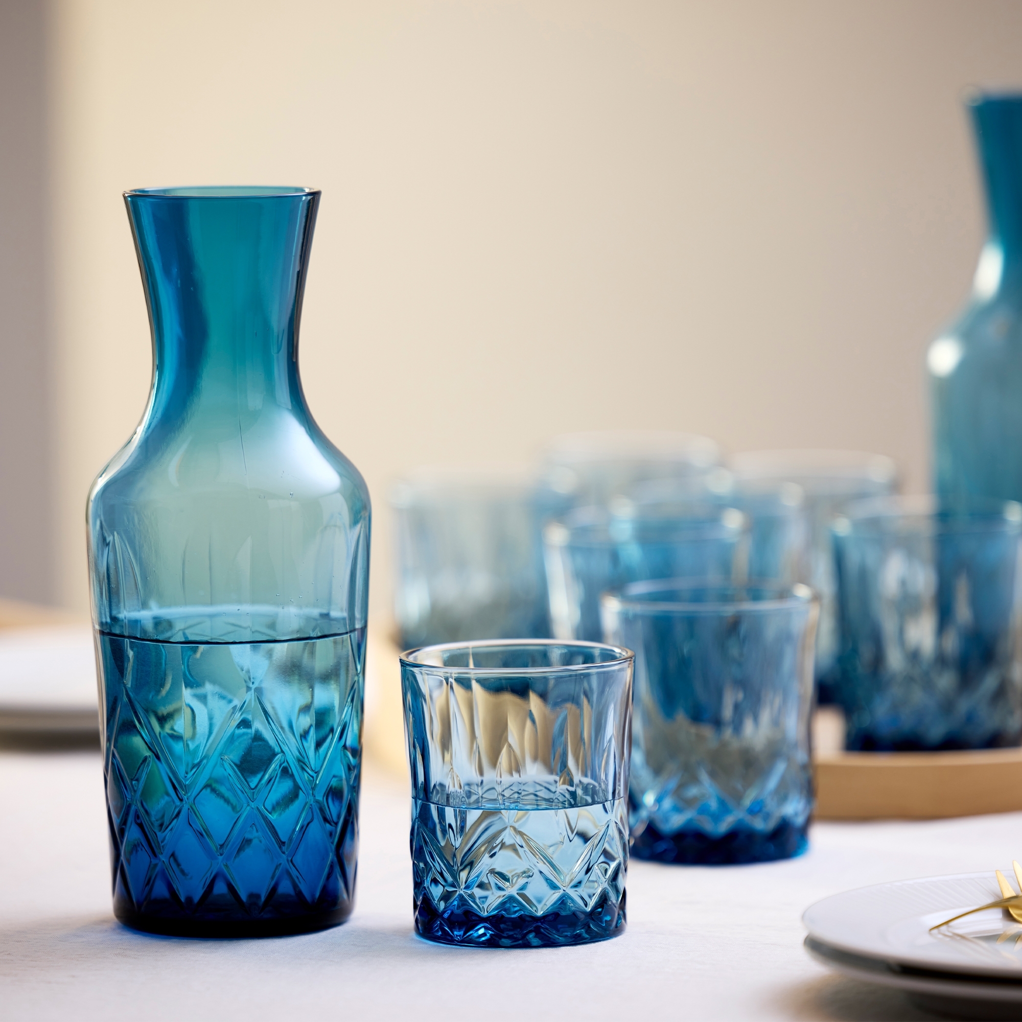 Lyngby Glas -Sorrento - Whiskyglas - 4 Stck. - Blau