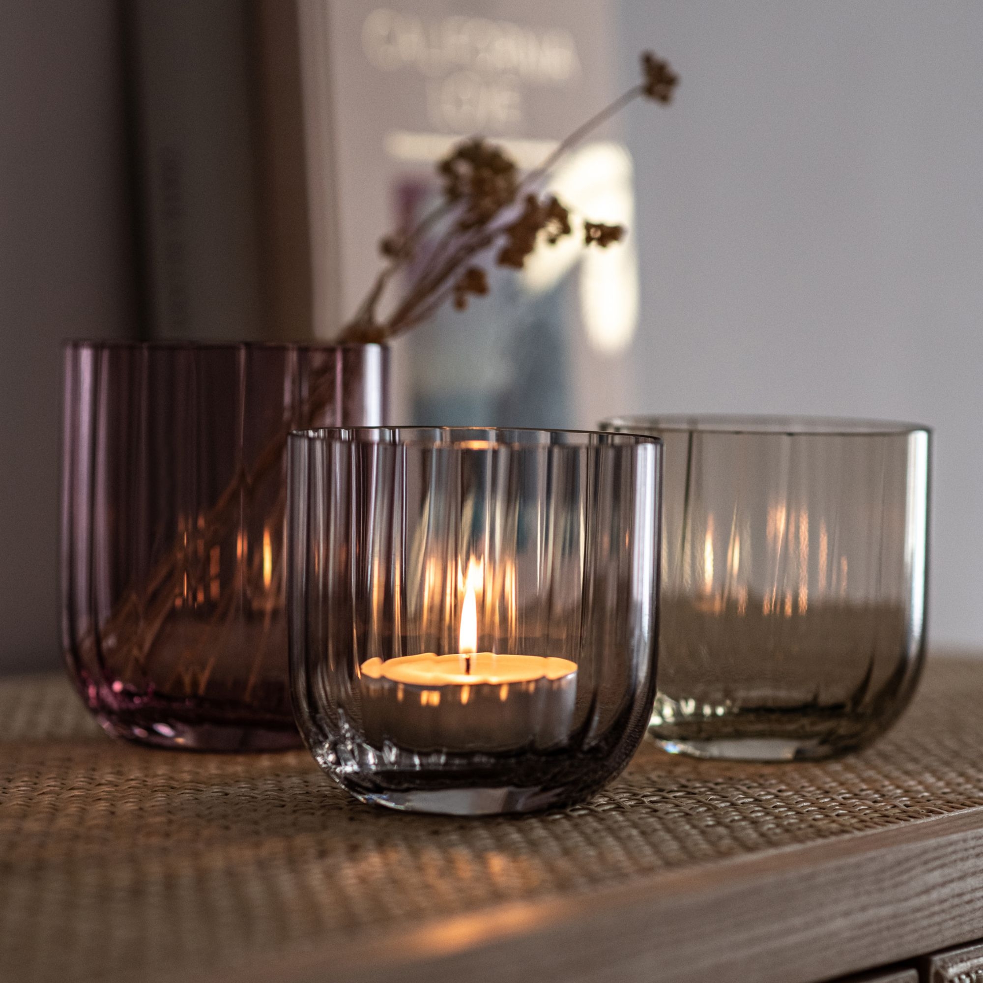 Zwiesel Glas - Vase+Windlicht-Set Dialogue - Taupe