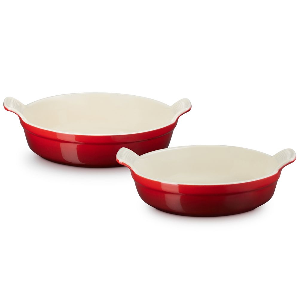 Le Creuset - 2er-Set Runde Auflaufform Tradition aus Steinzeug Le Creuset - 2er-Set Runde Auflaufform Tradition aus Steinzeug