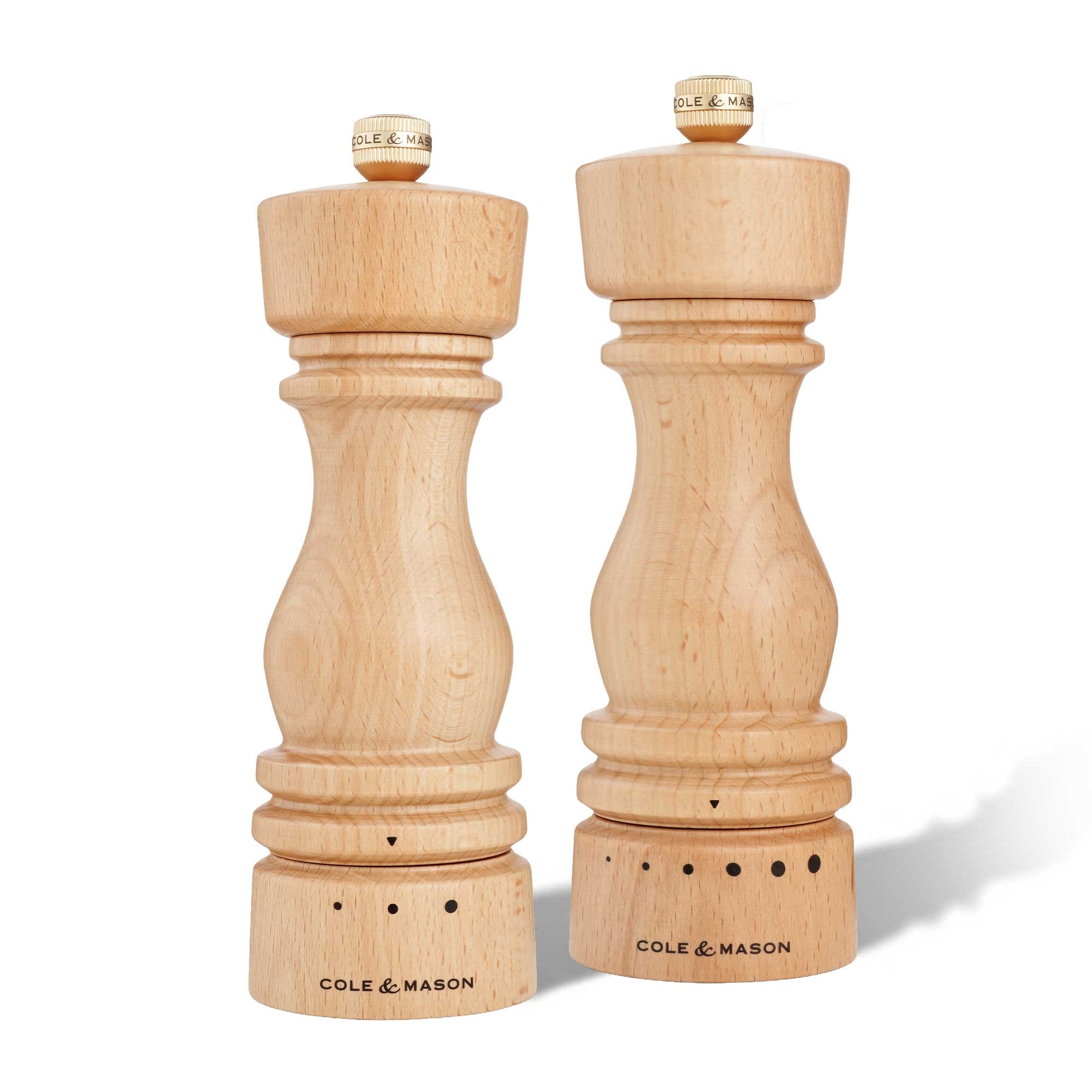 COLE & MASON - London Grind Select Pepper and Salt Mill Set - 18 cm | Nature