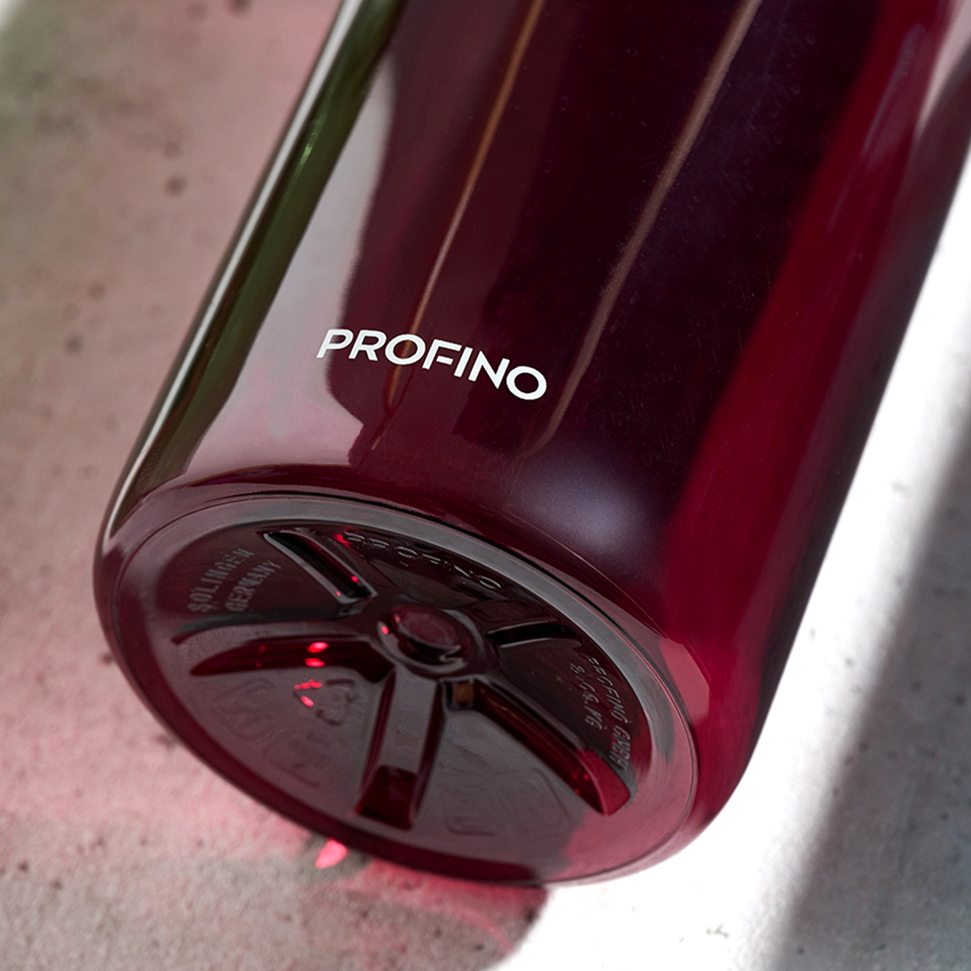 Profino - Wasserflasche Sparkle -  Burgundy