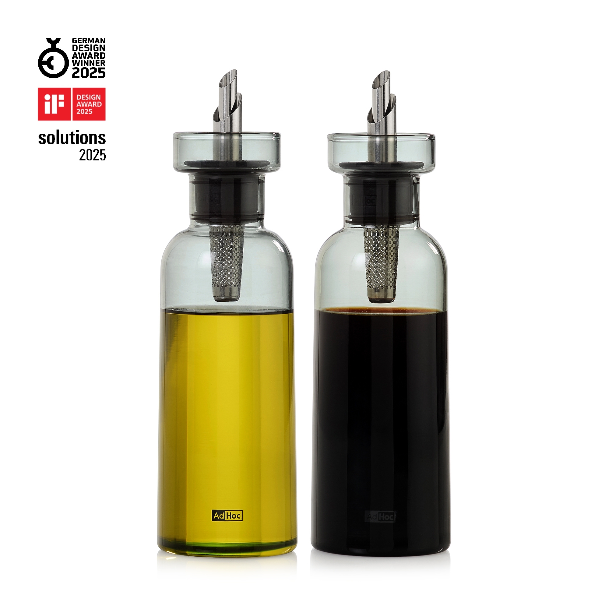 AdHoc - AromaPour Oil/Vinegar Dispenser Set - 300 ml | Grey