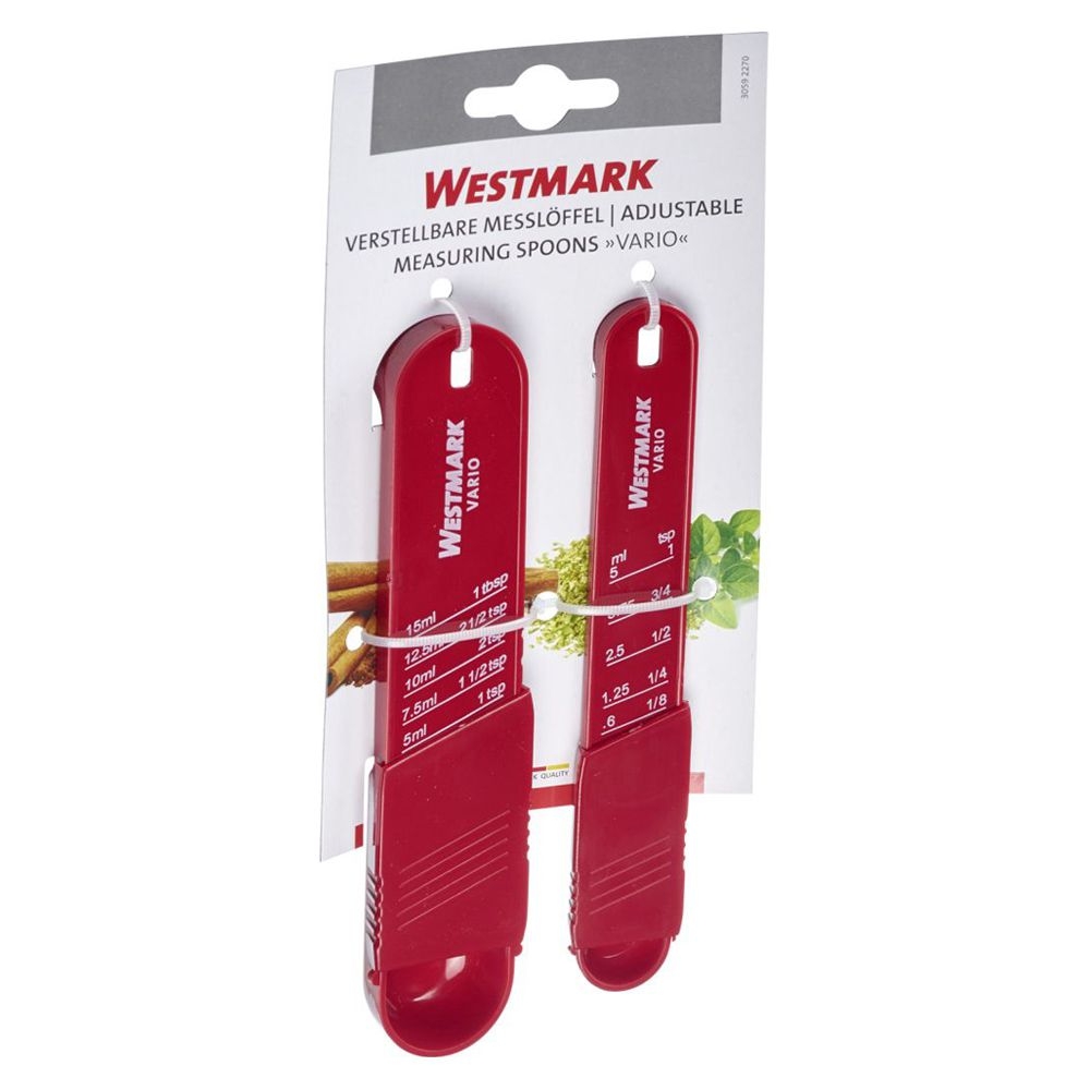 Westmark - 2 measuring spoons »Vario«, adjustable Westmark - 2 measuring spoons »Vario«, adjustable