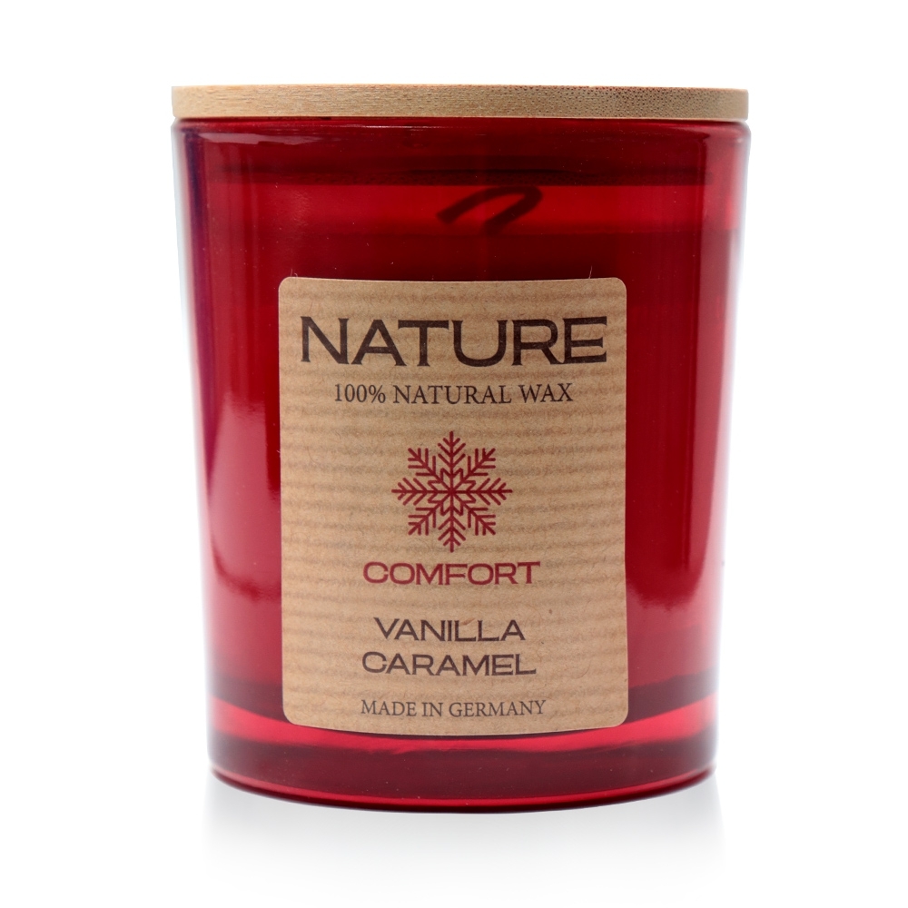Qult Senses of Nature - COMFORT - Duftkerze im Glas inkl. Holzdeckel - Vanilla Caramel Qult Senses of Nature - COMFORT - Duftkerze im Glas inkl. Holzdeckel - Vanilla Caramel
