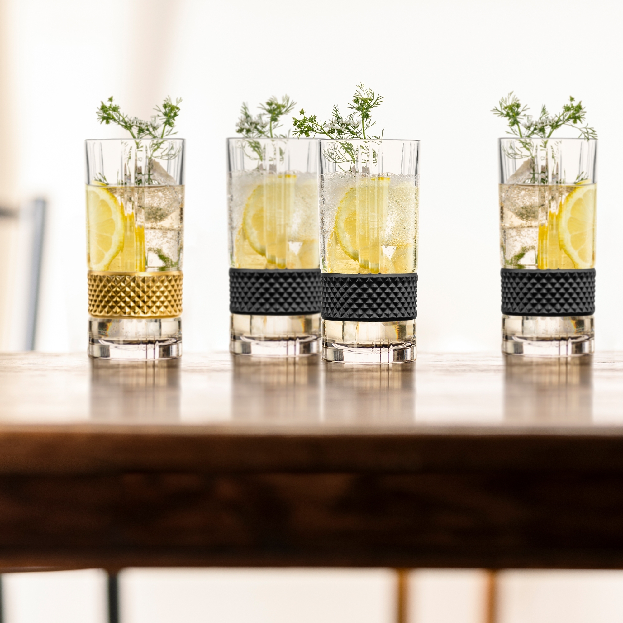 Eisch - Longdrink glasses GLEN, set of 2, gold