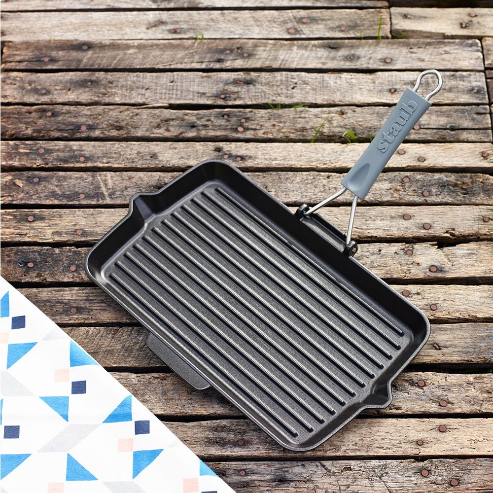 Buy Staub Cast Iron Grill pan with pouring spout