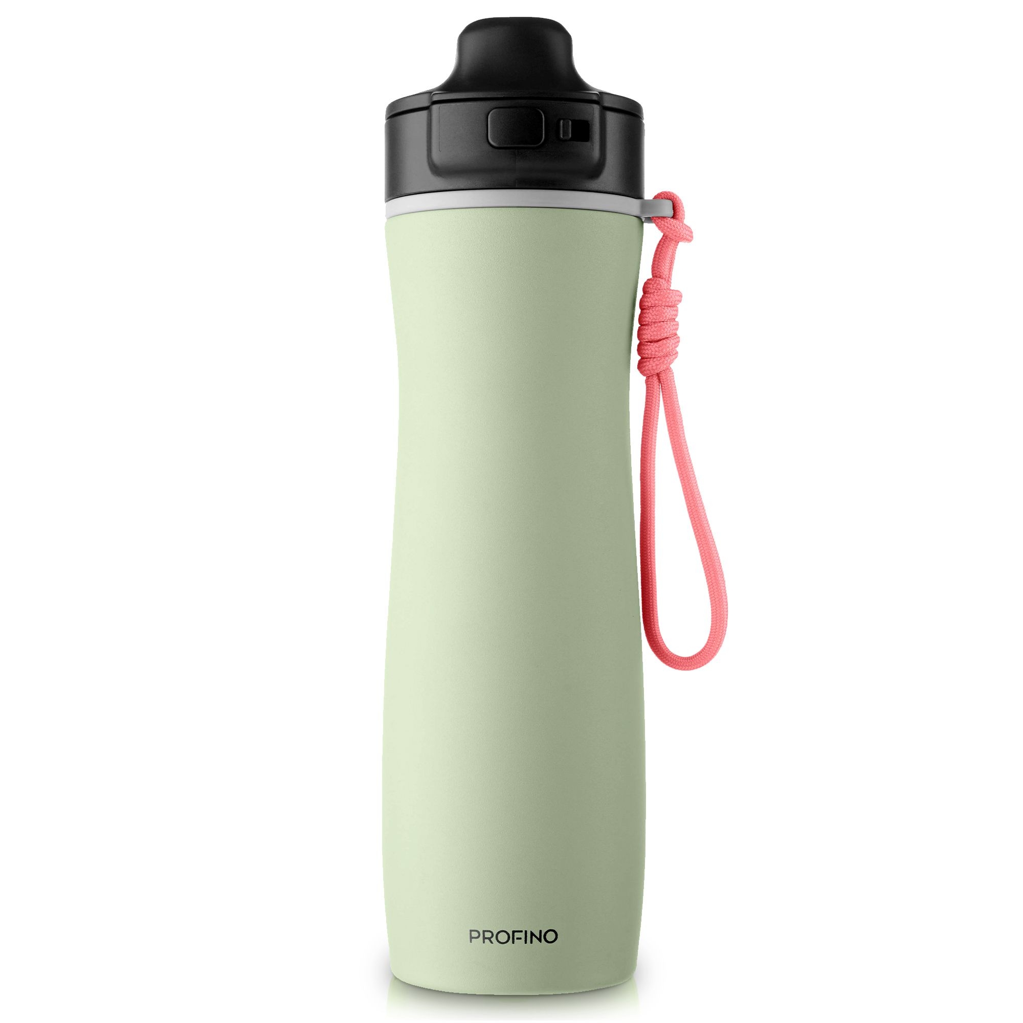 Profino - Stainless steel Active Sports Bottle - 600 ml - Green