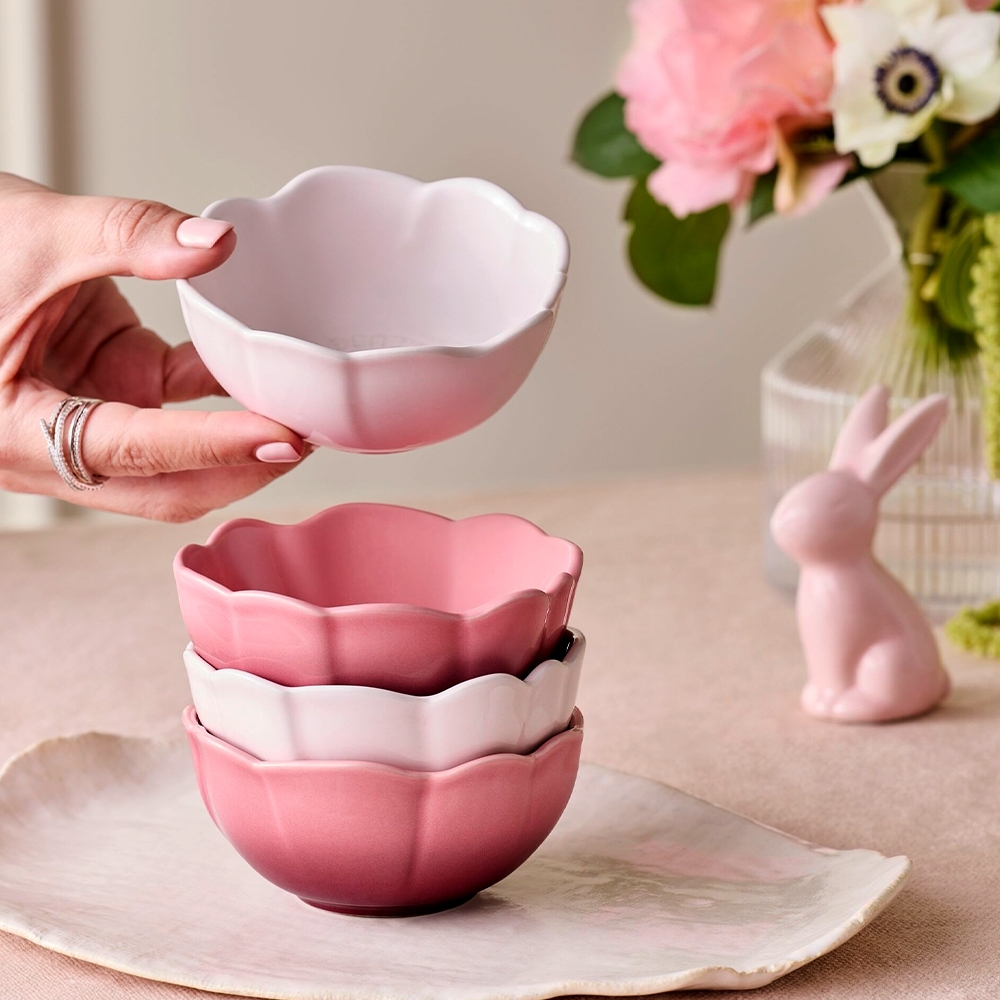 Le Creuset - 4er-Set Schälchen Blume | Pink