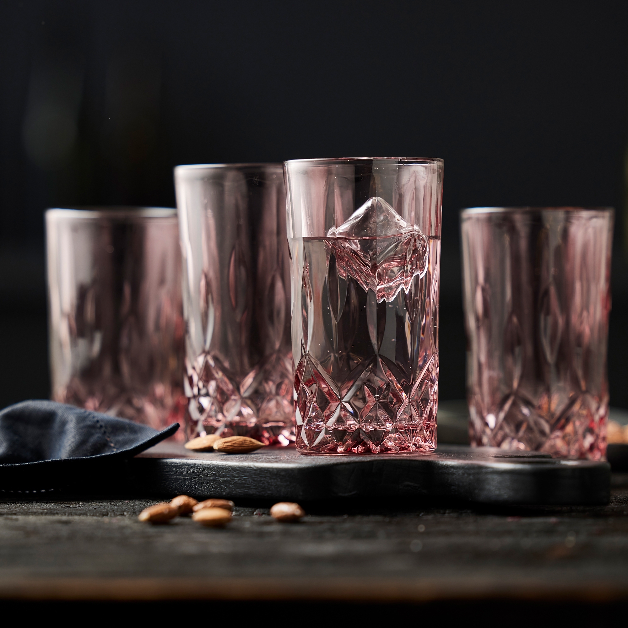 Lyngby Glas -Sorrento - Highball - 4 pcs - Pink
