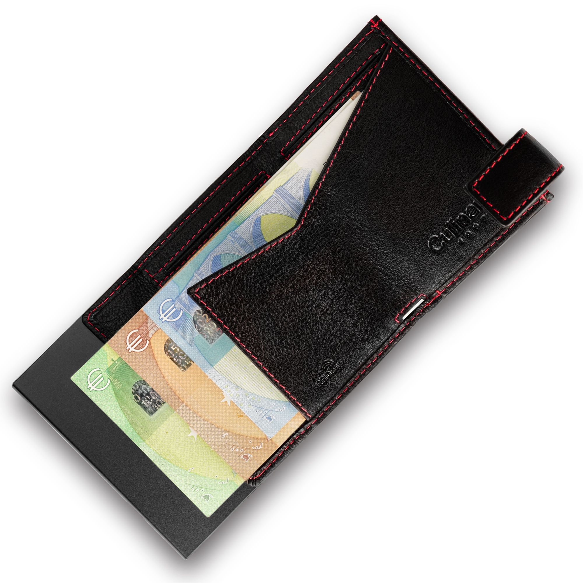 Card Case with Coin Pocket, black-red | Culinaris
