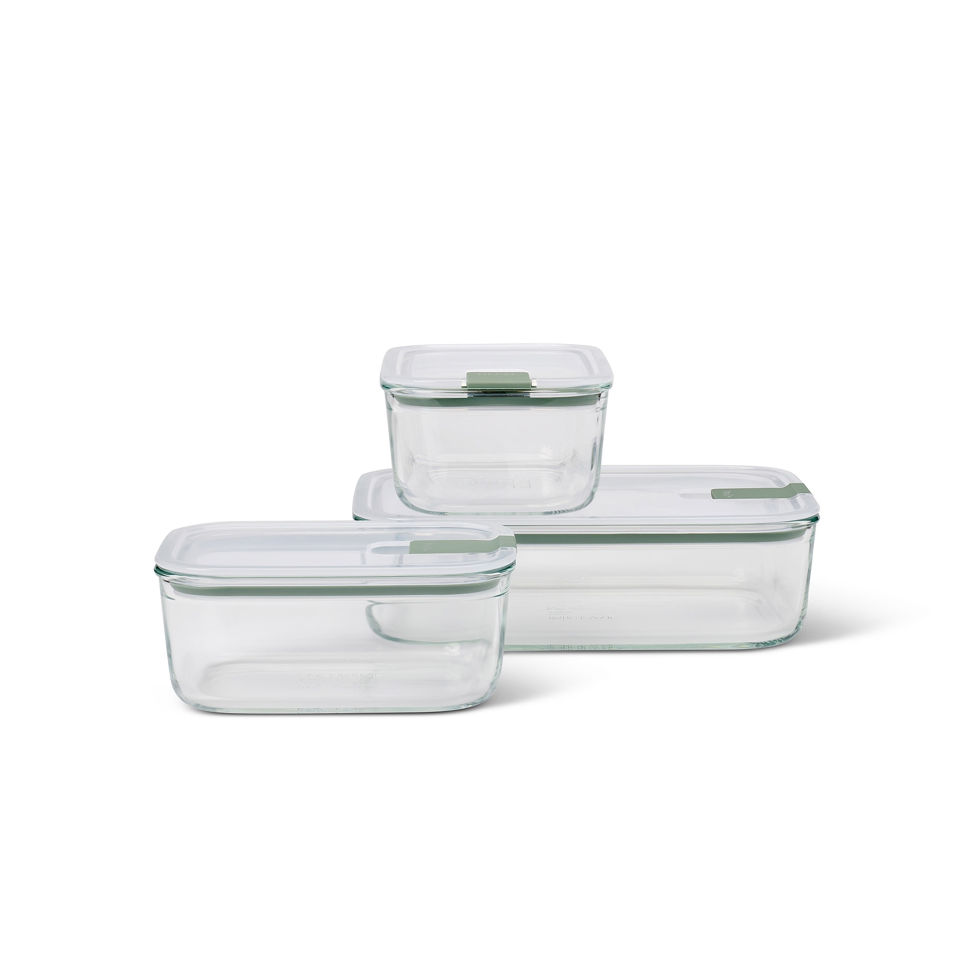 Mepal - Set glass easyclip 3-piece 2x700 ml+1500ml - nordic sage