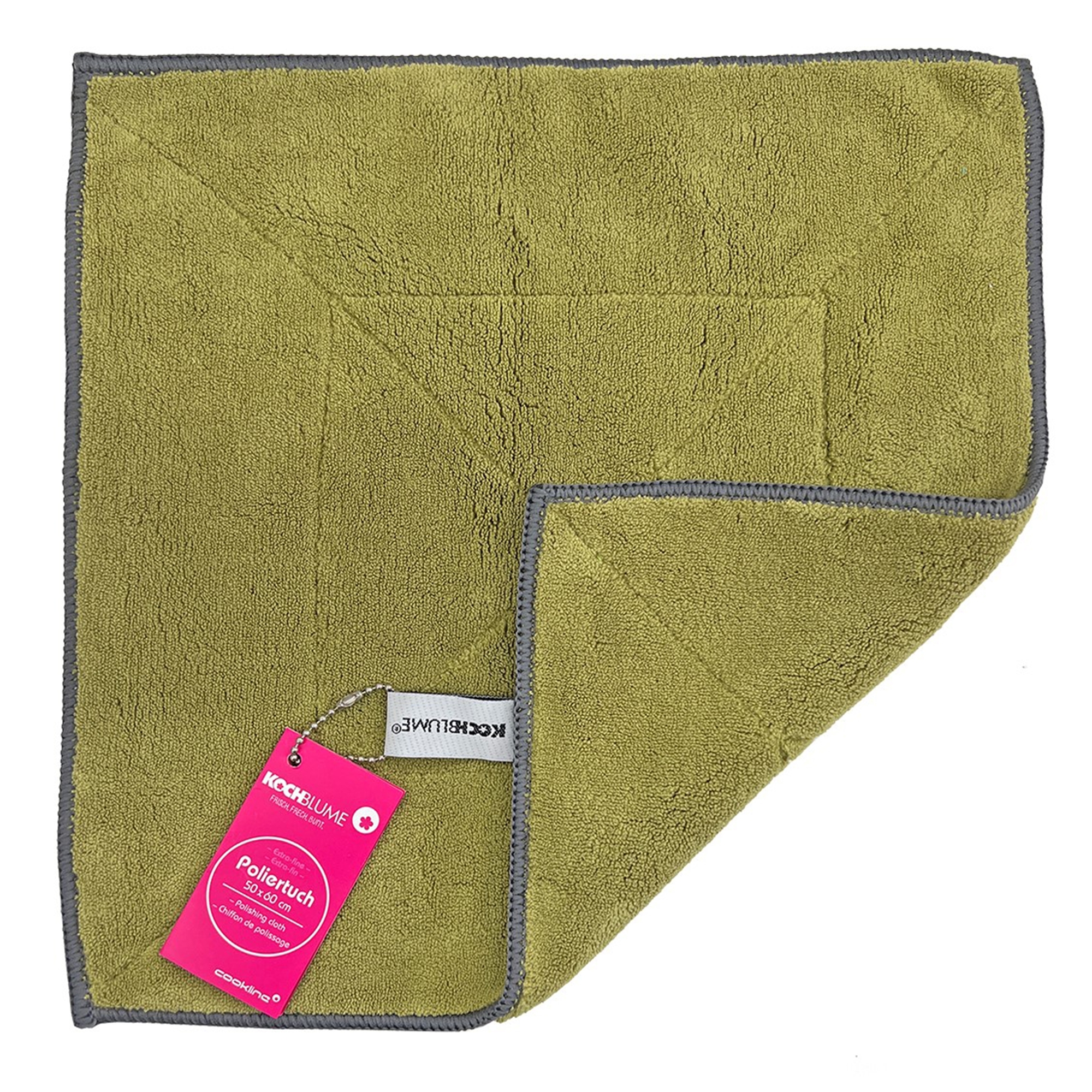 Kochblume - Microfiber cloth 30 x 30 cm, olive