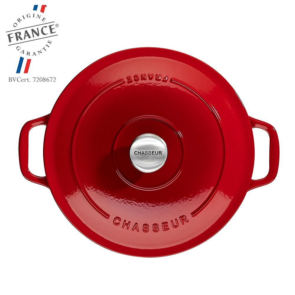 Chasseur 14 in. Red Rectangular French Enameled Cast Iron Griddle