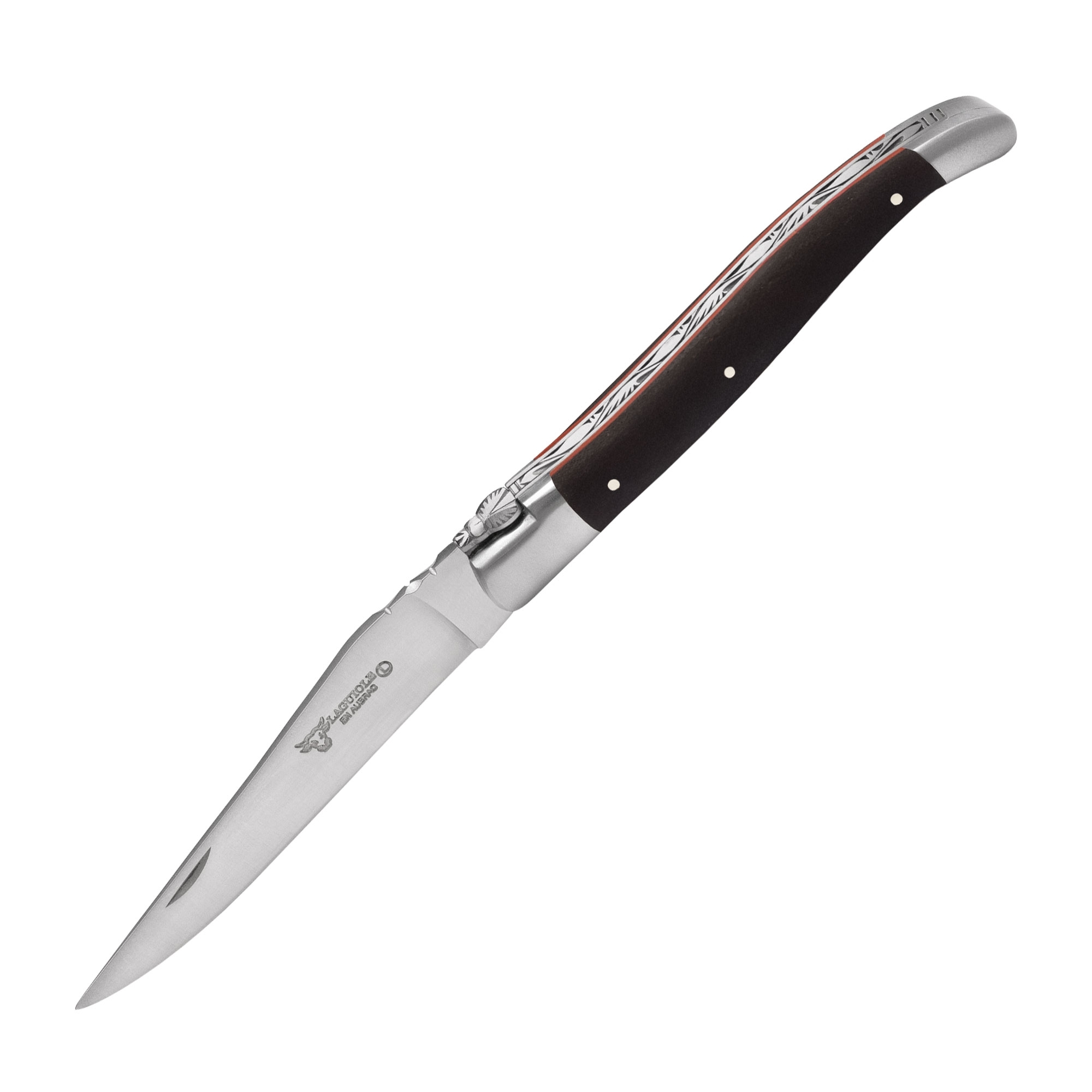 Laguiole - Folding/pocket knife TERRE D'AUBRAC, 2 stainless steel bolsters, 12 cm