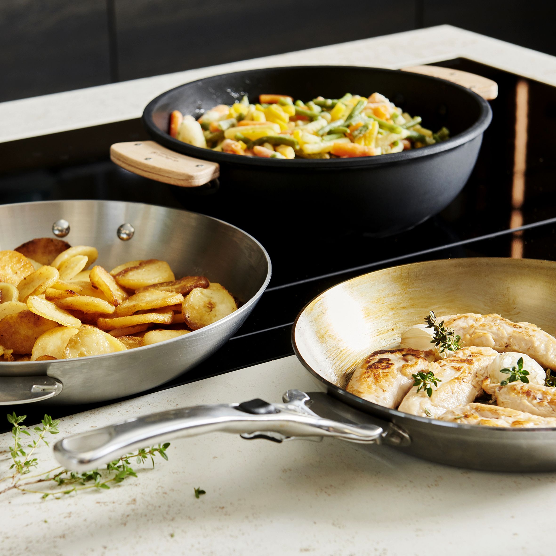 de Buyer - Stainless steel Frying Pan in 4 sizes - ALCHIMY LOQY de Buyer - Stainless steel Frying Pan in 4 sizes - ALCHIMY LOQY