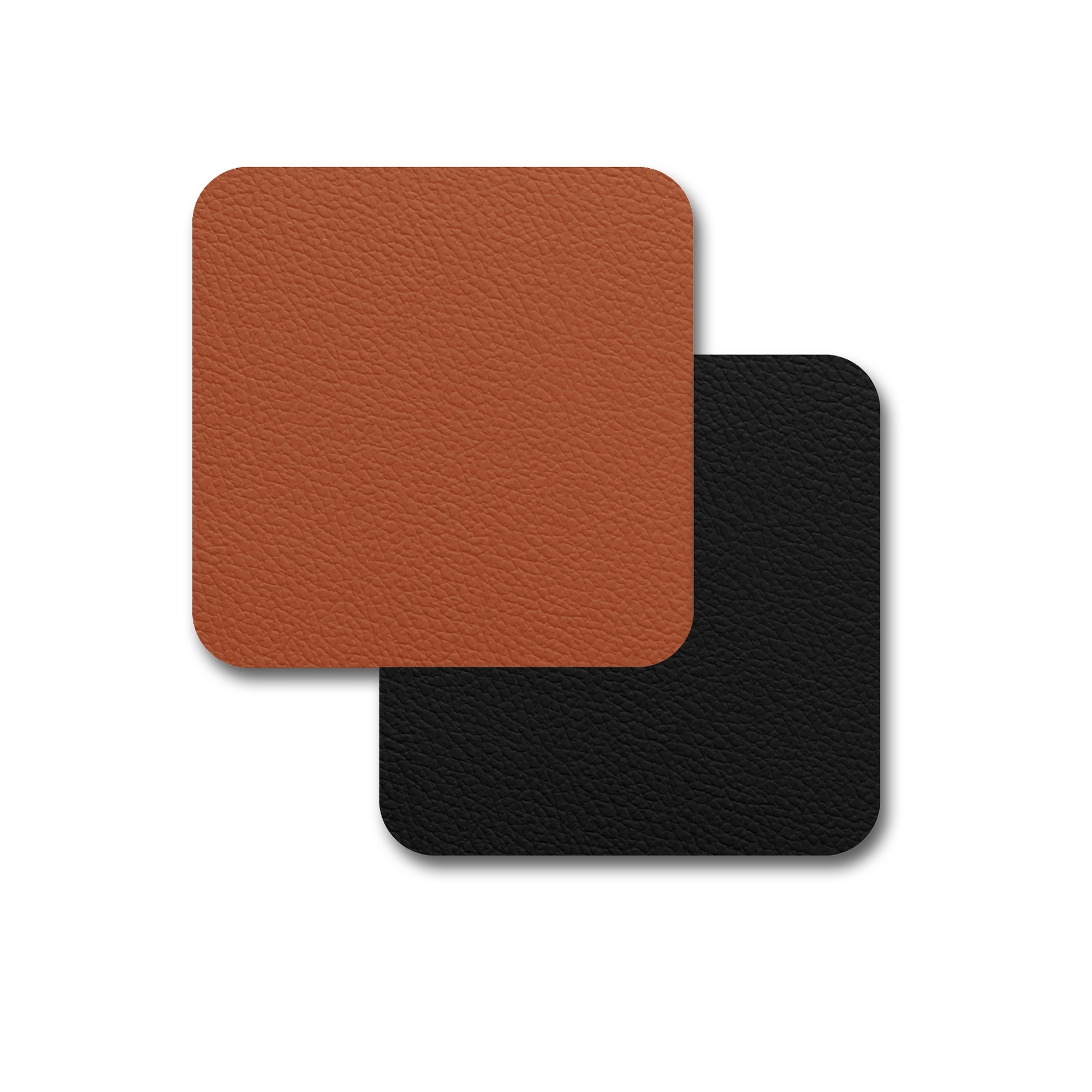 Freeform - FLEXIMATS - Tischset - 4er-Set - 10 x 10 cm - Cognac/Schwarz
