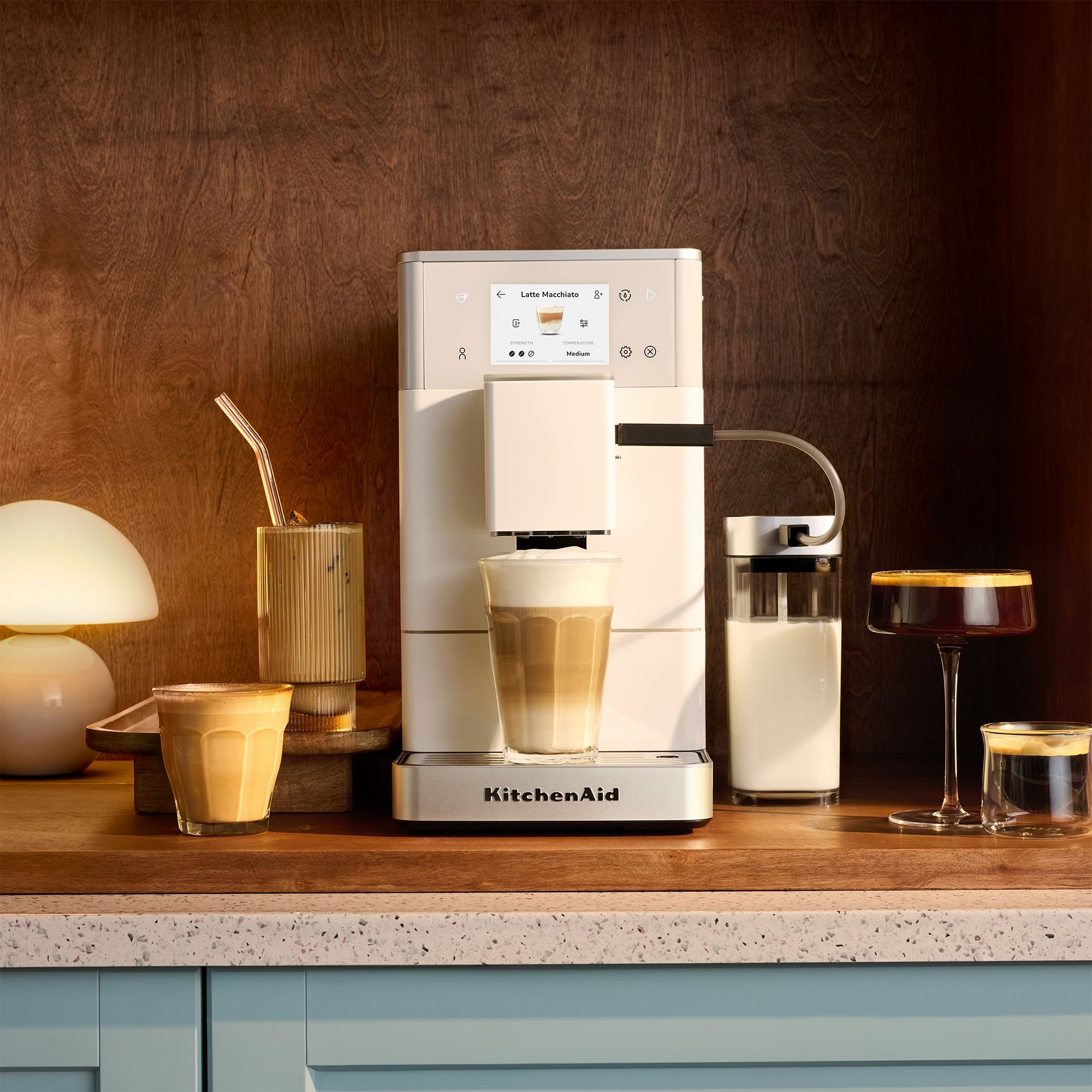KitchenAid - Kaffeevollautomat KF4 mit Iced Coffee-Funktion - Porcelain white
