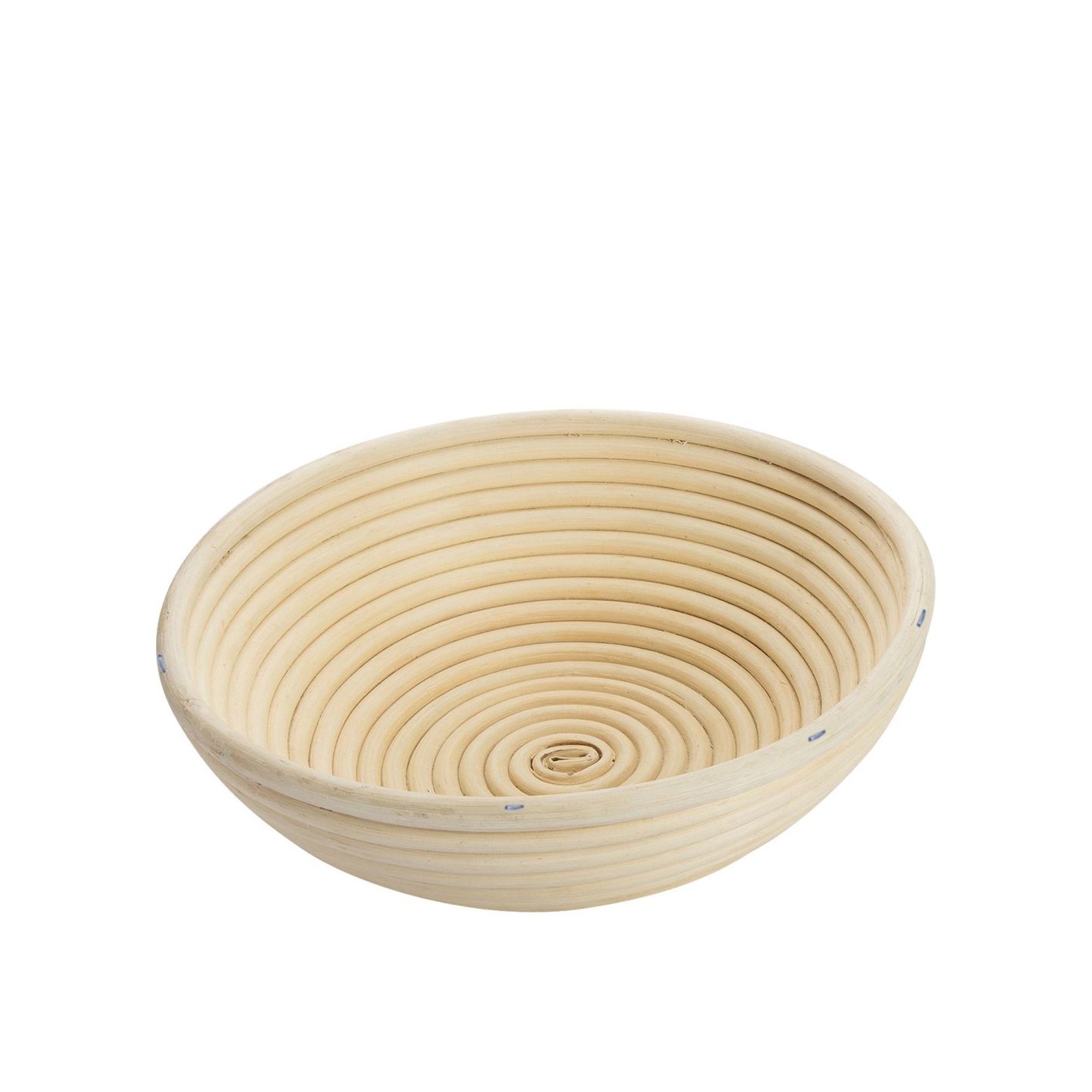 Round wooden proofing basket for bread baking