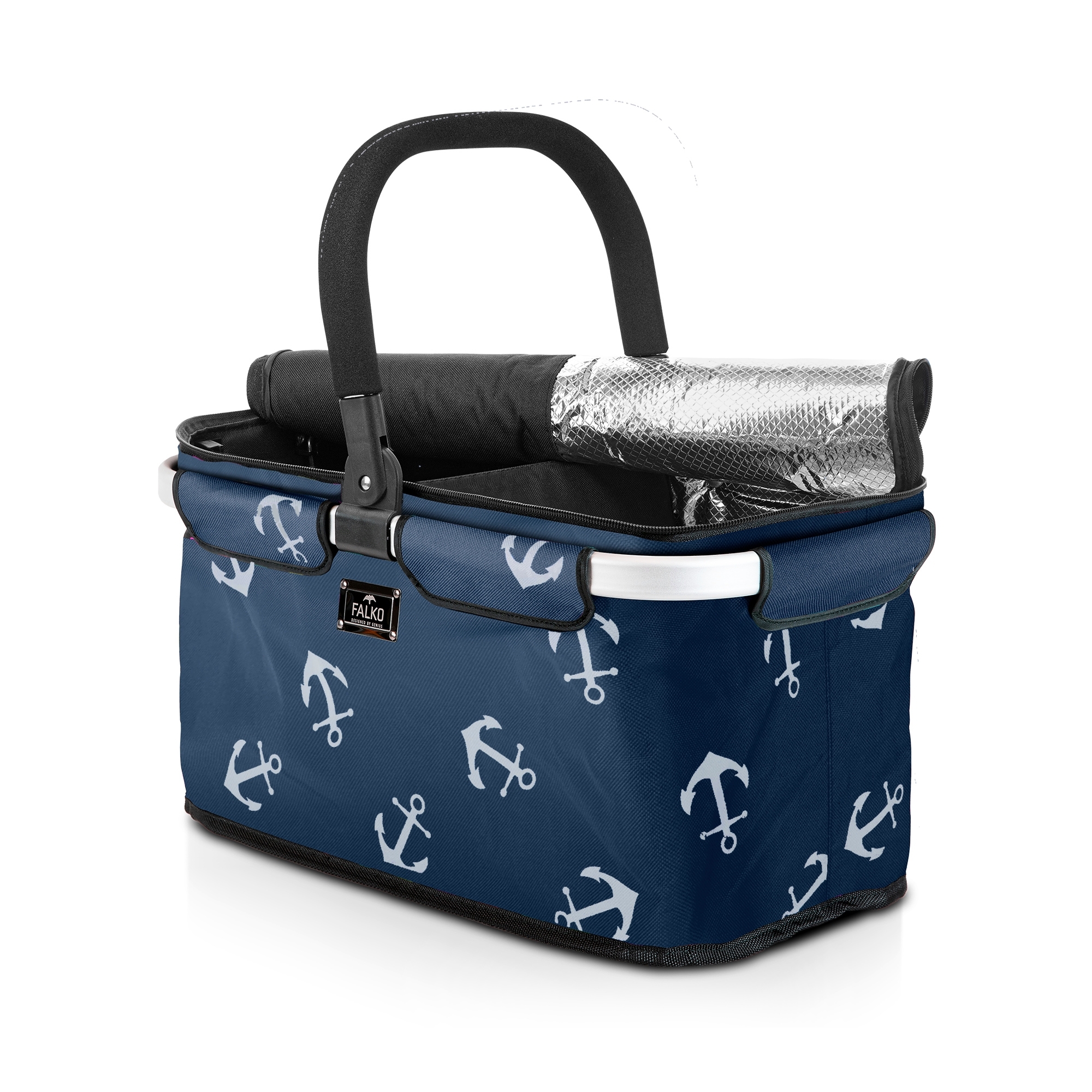 Genius - Shopping Basket Falko Duo 2in1 - White Anchor Genius - Shopping Basket Falko Duo 2in1 - White Anchor