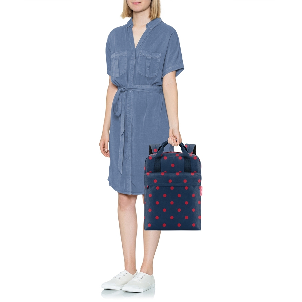 reisenthel - allday backpack m - mixed dots red reisenthel - allday backpack m - mixed dots red