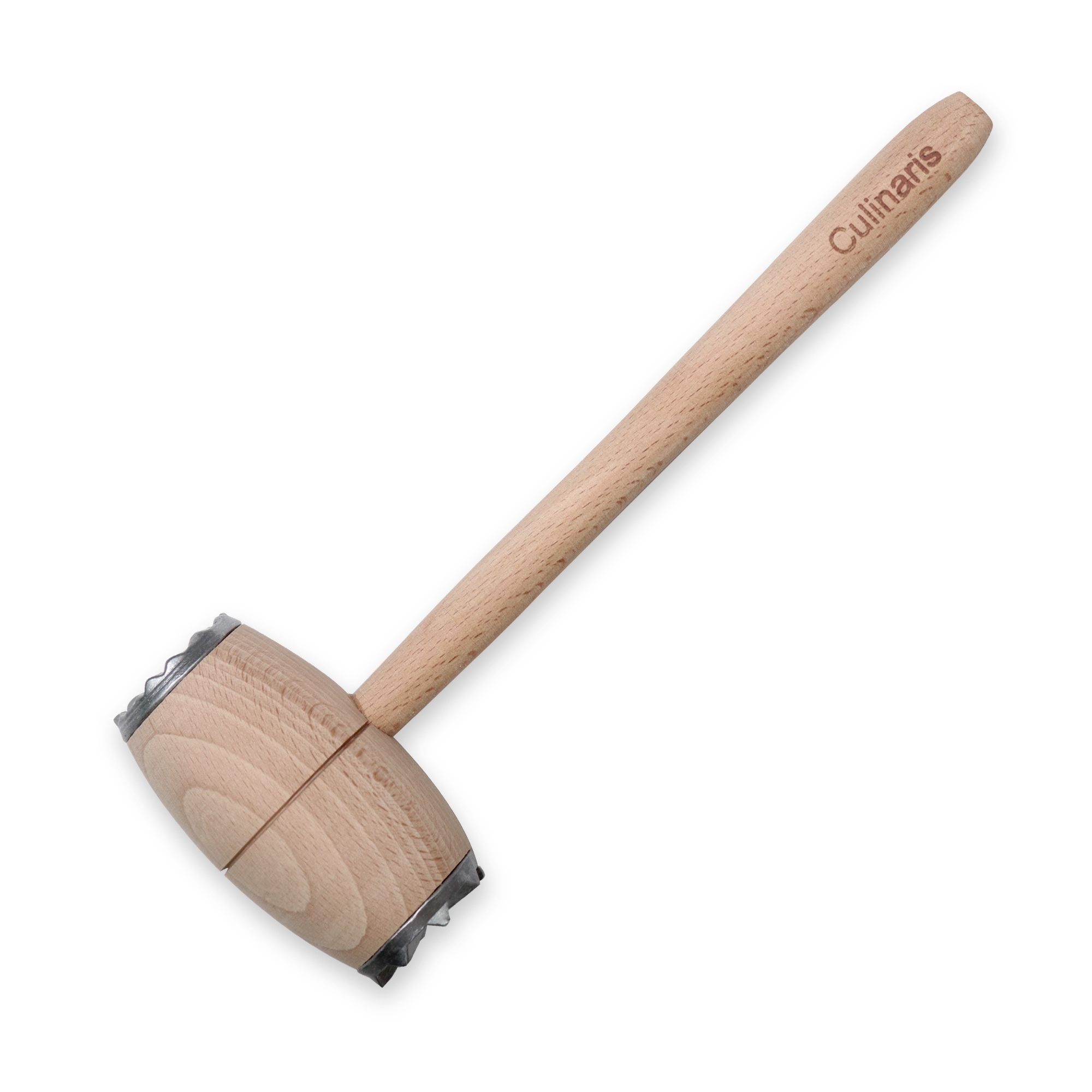Meat hammer with metal caps - beech wood - 30 cm | Culinaris Meat hammer with metal caps - beech wood - 30 cm | Culinaris