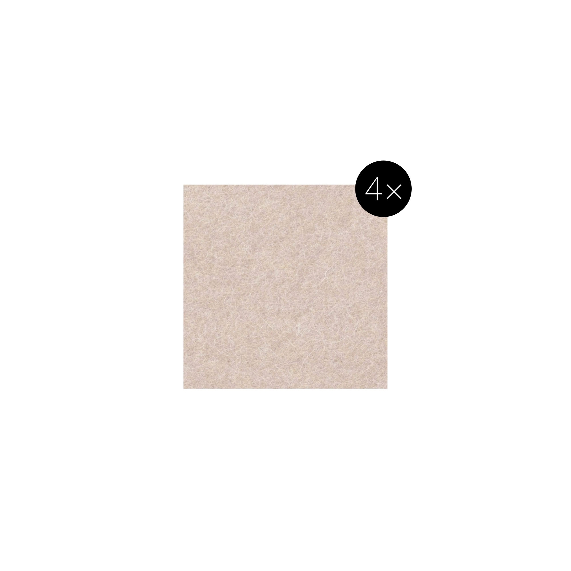 Square beige felt sheet