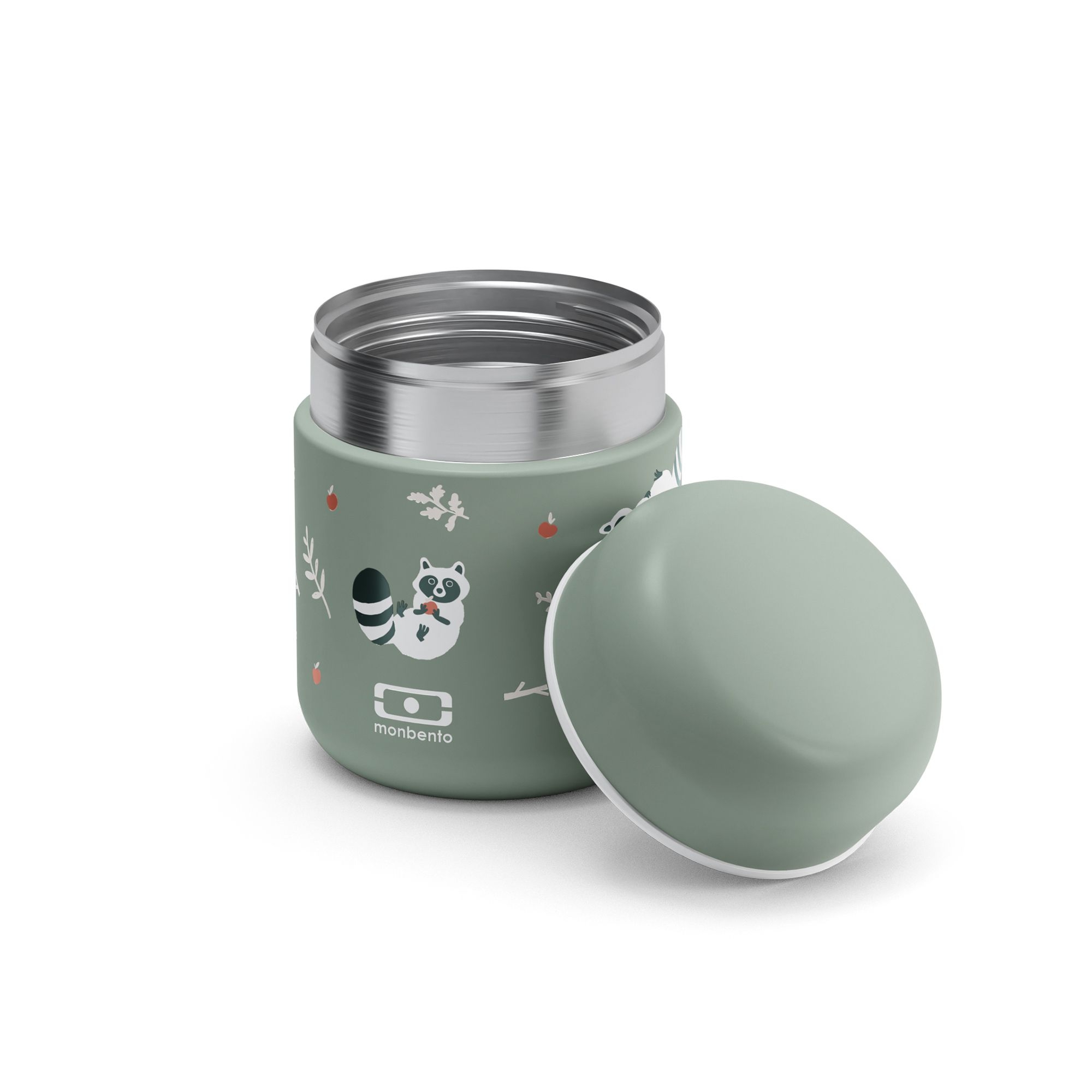 monbento - MB Capsule - isolierte Lunchbox grün Raccoon monbento - MB Capsule - isolierte Lunchbox grün Raccoon