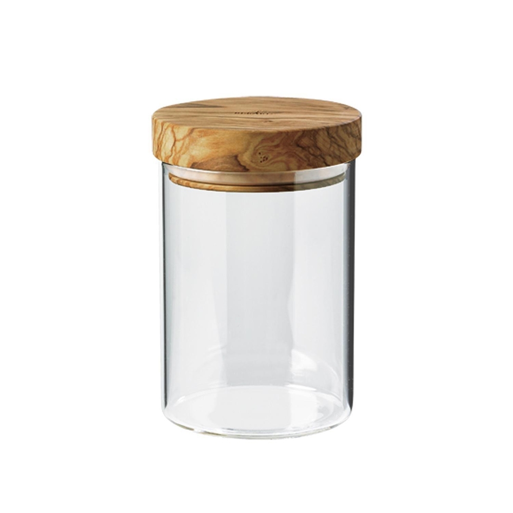 Berard container glass wooden lid 600ml olive wood lid Berard container glass wooden lid 600ml olive wood lid