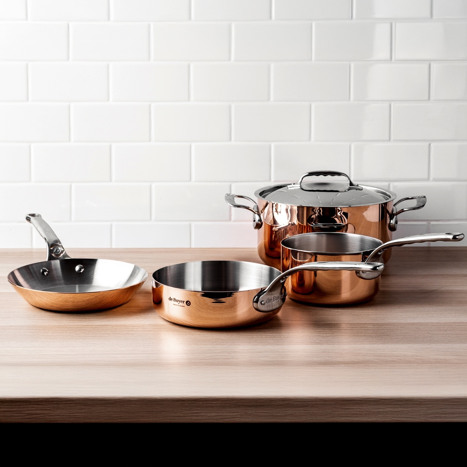de Buyer - Copper Cookware Set of 4 - Prima Matera