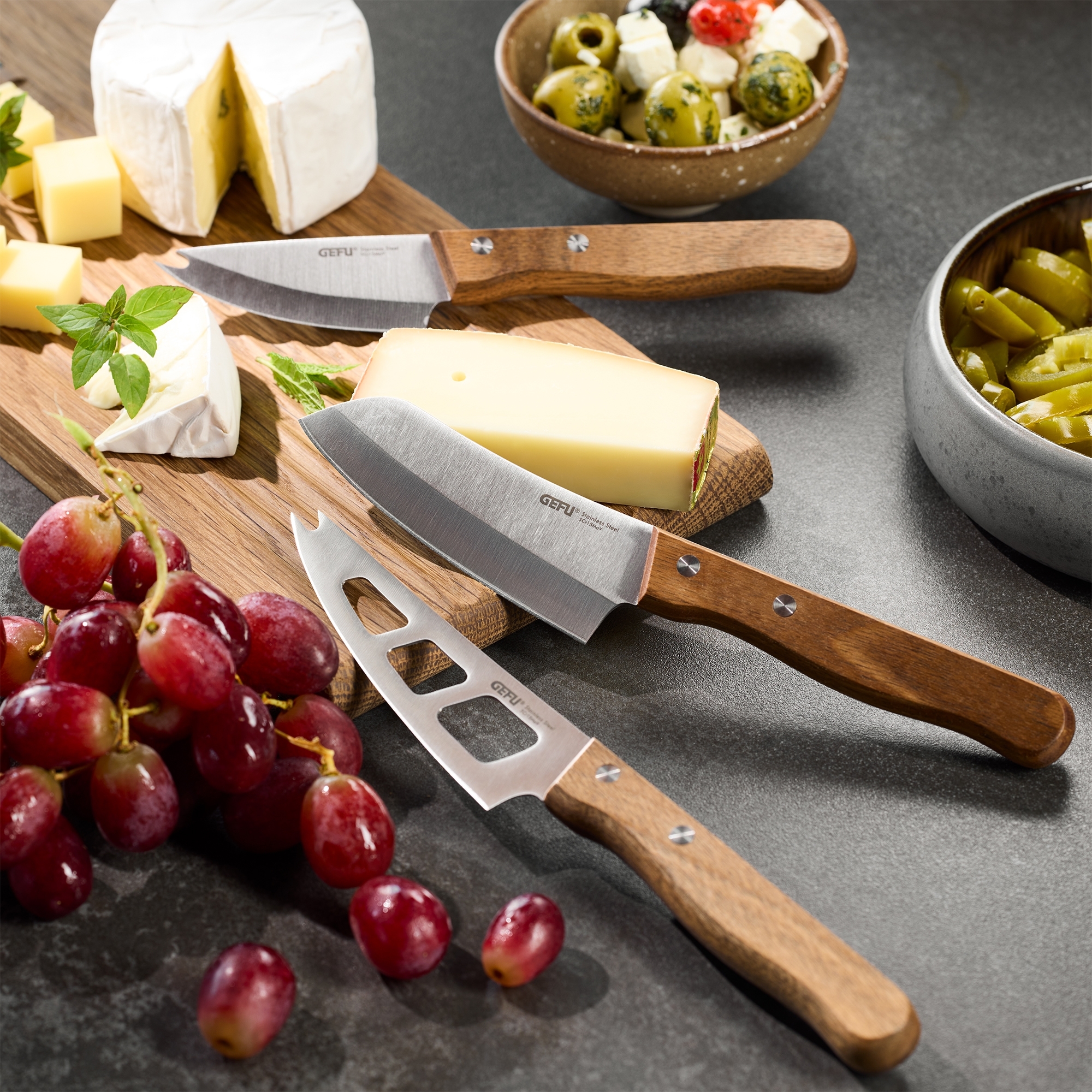 Gefu - Käsemesser-Set CAVINA, 3-teilig