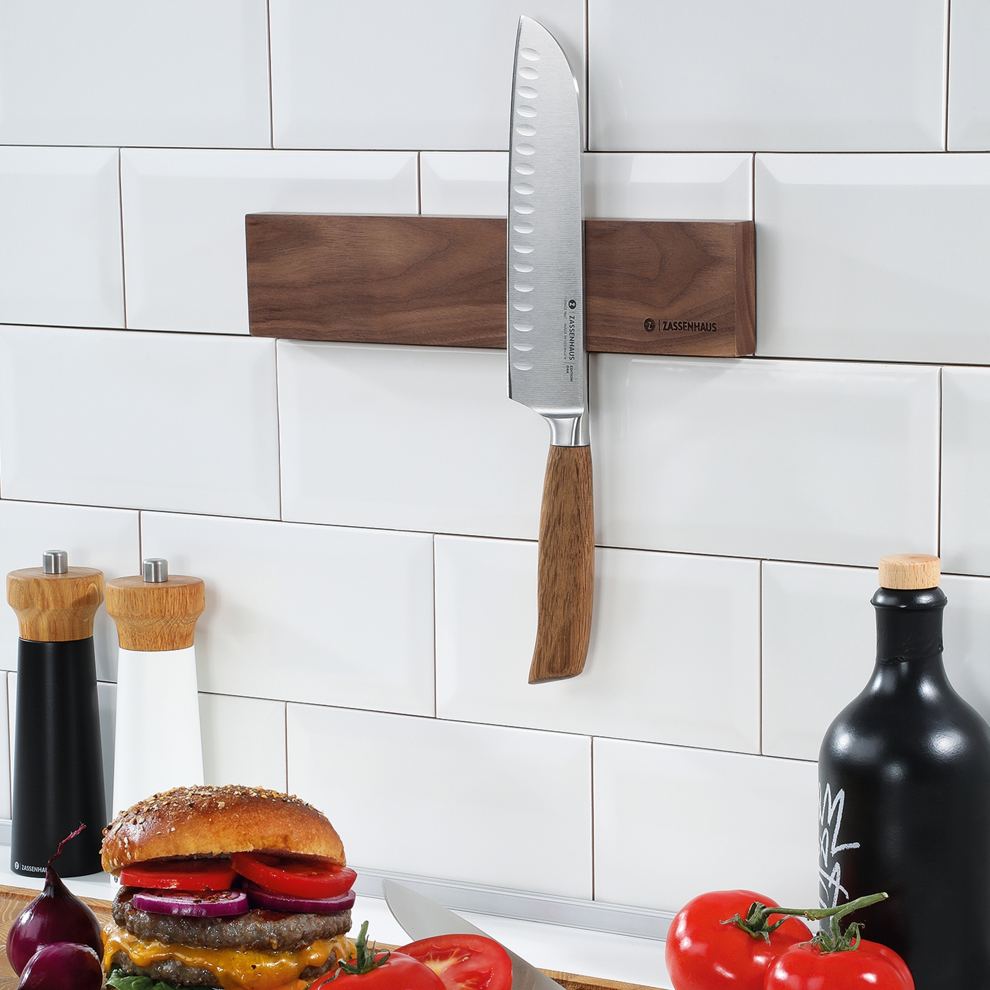 Zassenhaus - magnetic knife strip nut tree - 30 cm