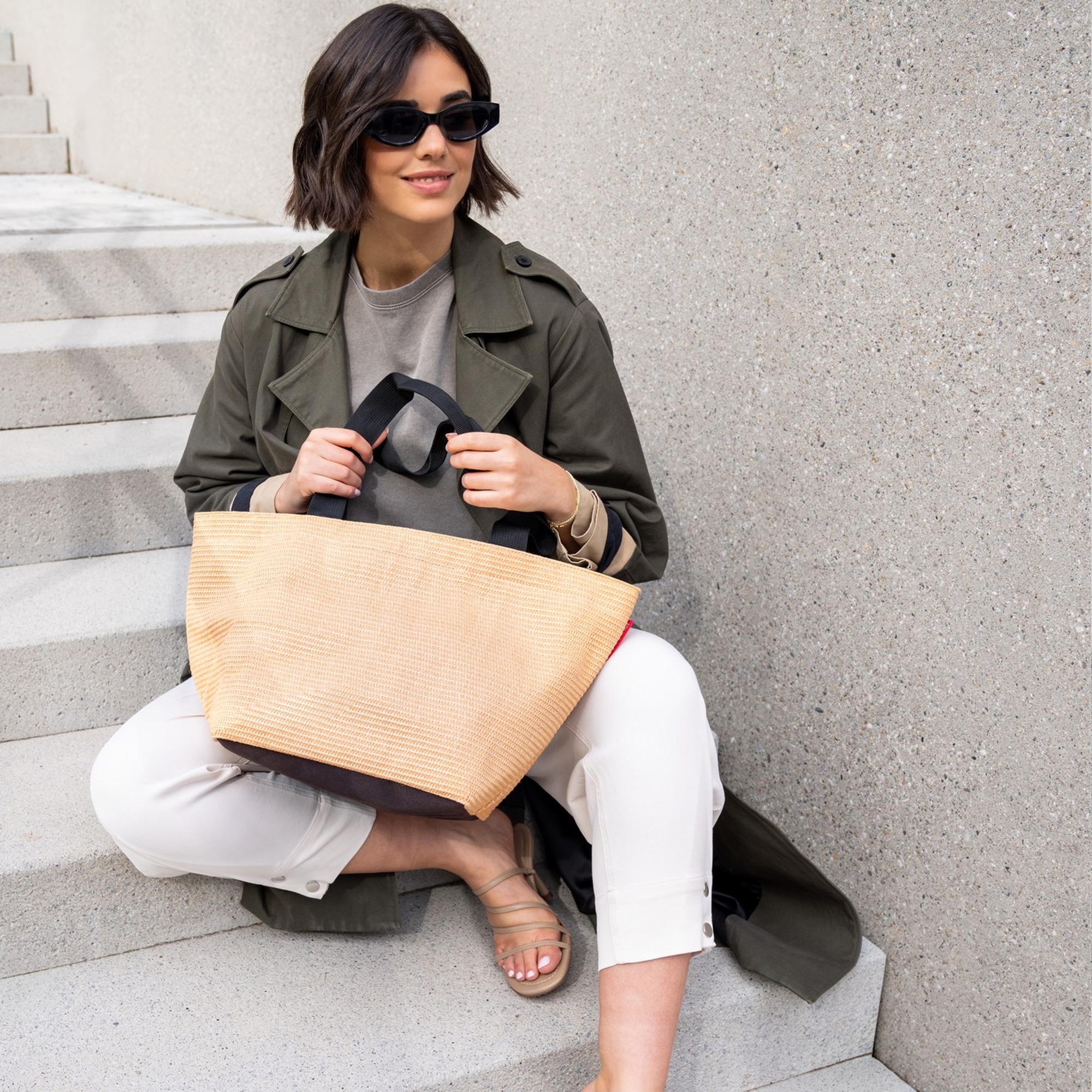 reisenthel - shopper M - raffia black