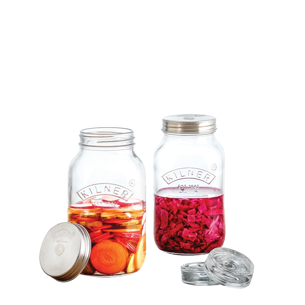 Kilner - 1 Litre Fermentation Jars - Set of 2 Kilner - 1 Litre Fermentation Jars - Set of 2