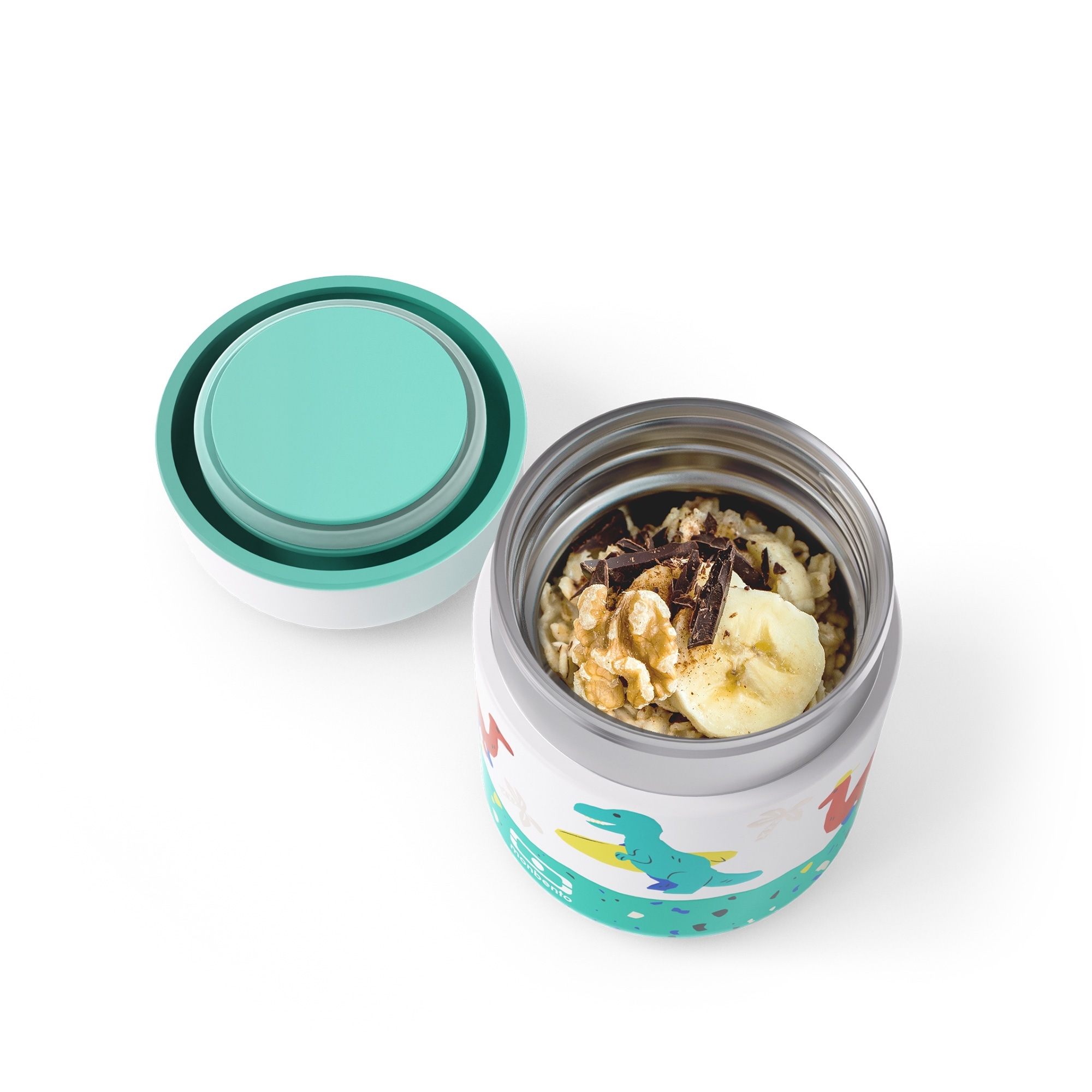 monbento - MB Capsule blau Dino - isolierte Lunchbox monbento - MB Capsule blau Dino - isolierte Lunchbox