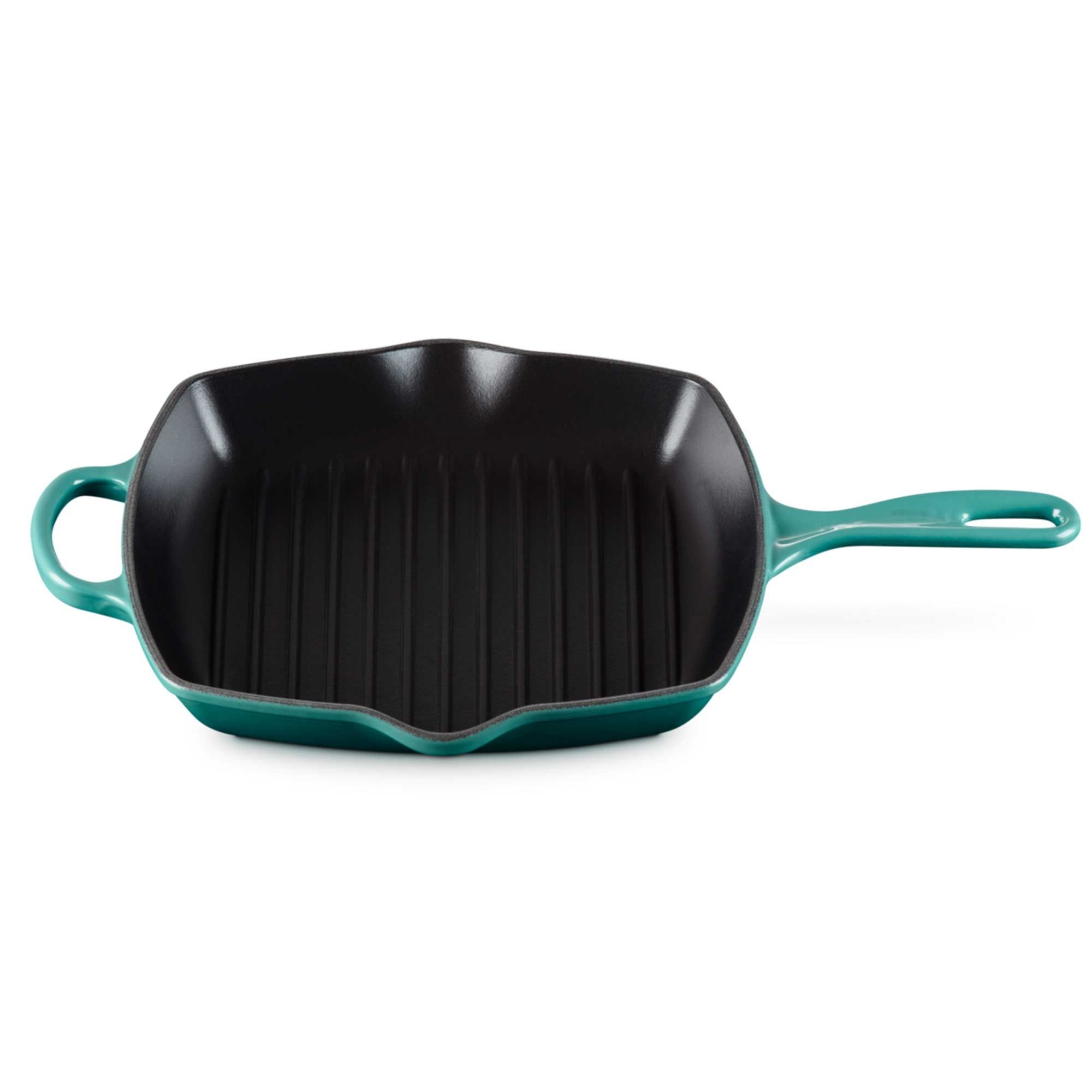 Le Creuset - Signature Grillpfanne quadratisch 26 cm - Bleu Riviera