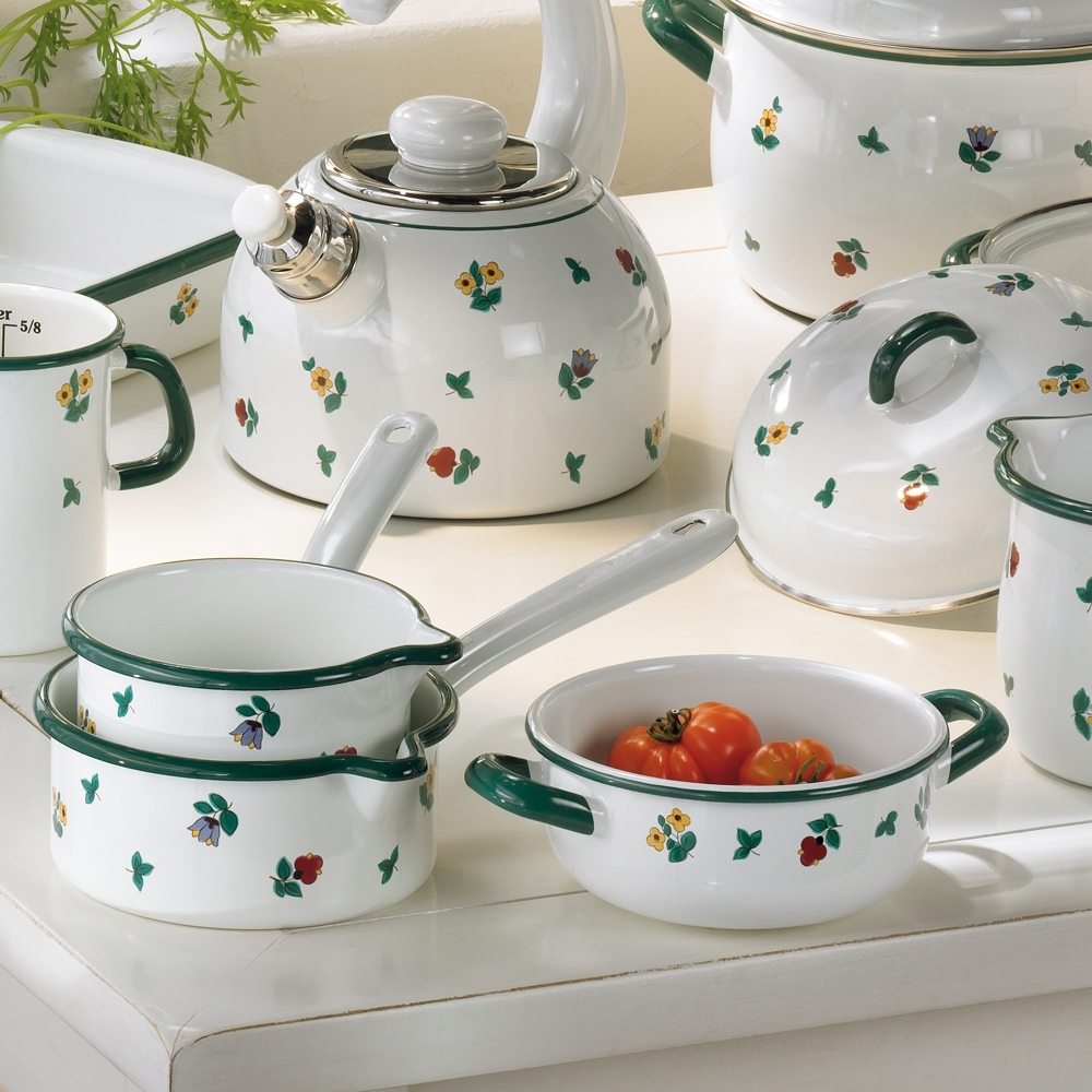 Riess COUNTRY - Gmundner scattered flowers - Saucepan with large spout