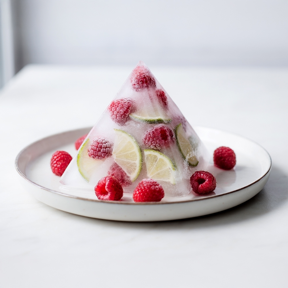 Pyramid food mould by de Buyer in stainless steel