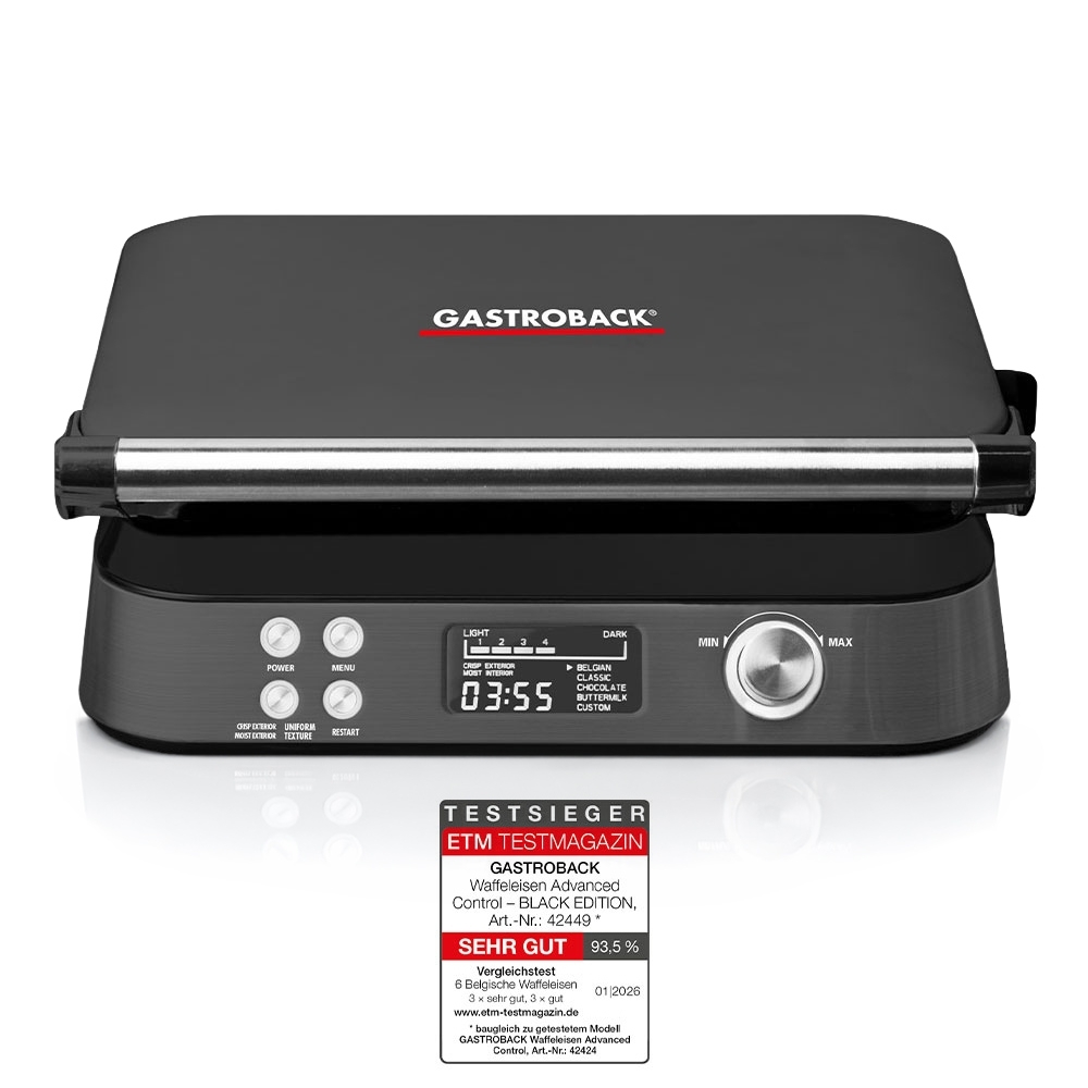 Gastroback - Advanced Control Waffle Ironl | Black