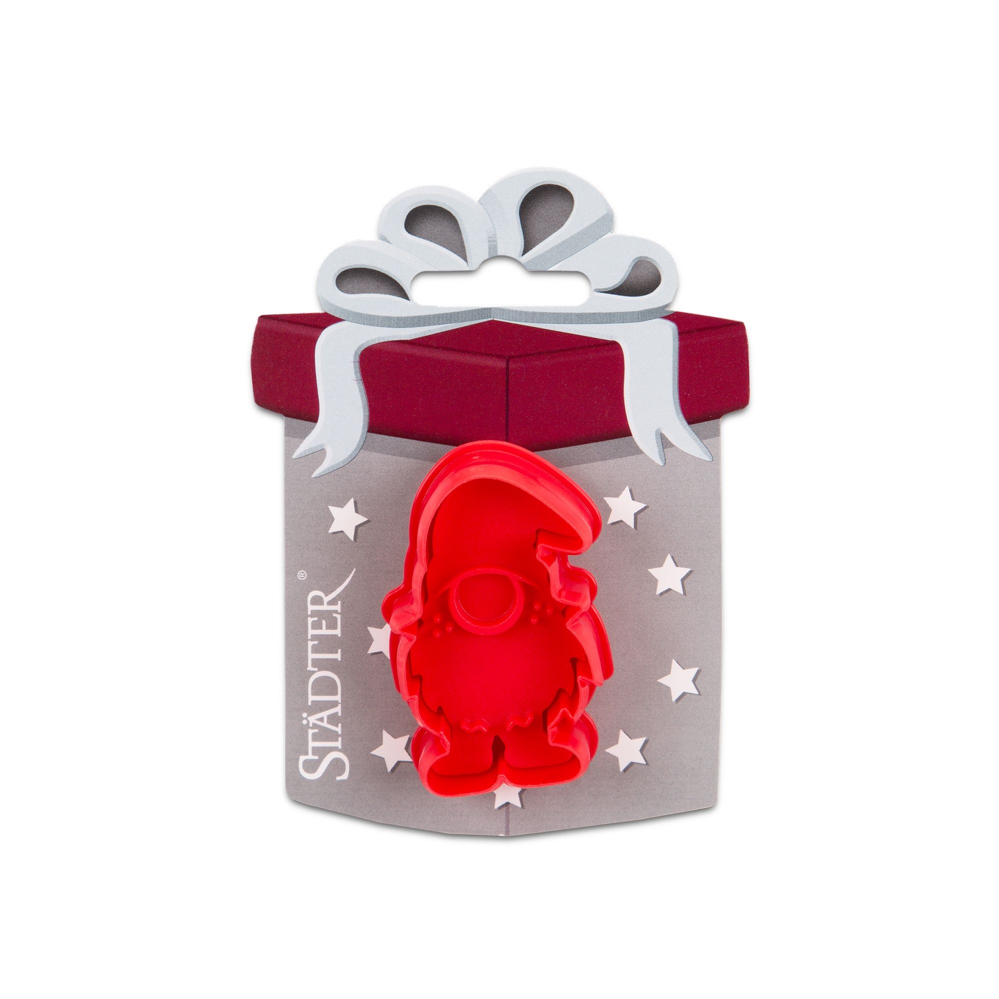 Städter - Embossing cookie cutter elf - 6 cm - red