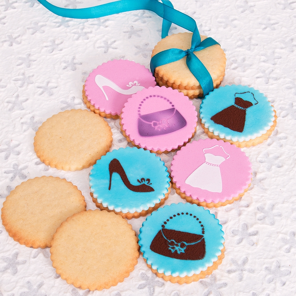 Städter - Decorative stencil Fashion ca. ø 7 cm white Set, 3-teilig Städter - Decorative stencil Fashion ca. ø 7 cm white Set, 3-teilig