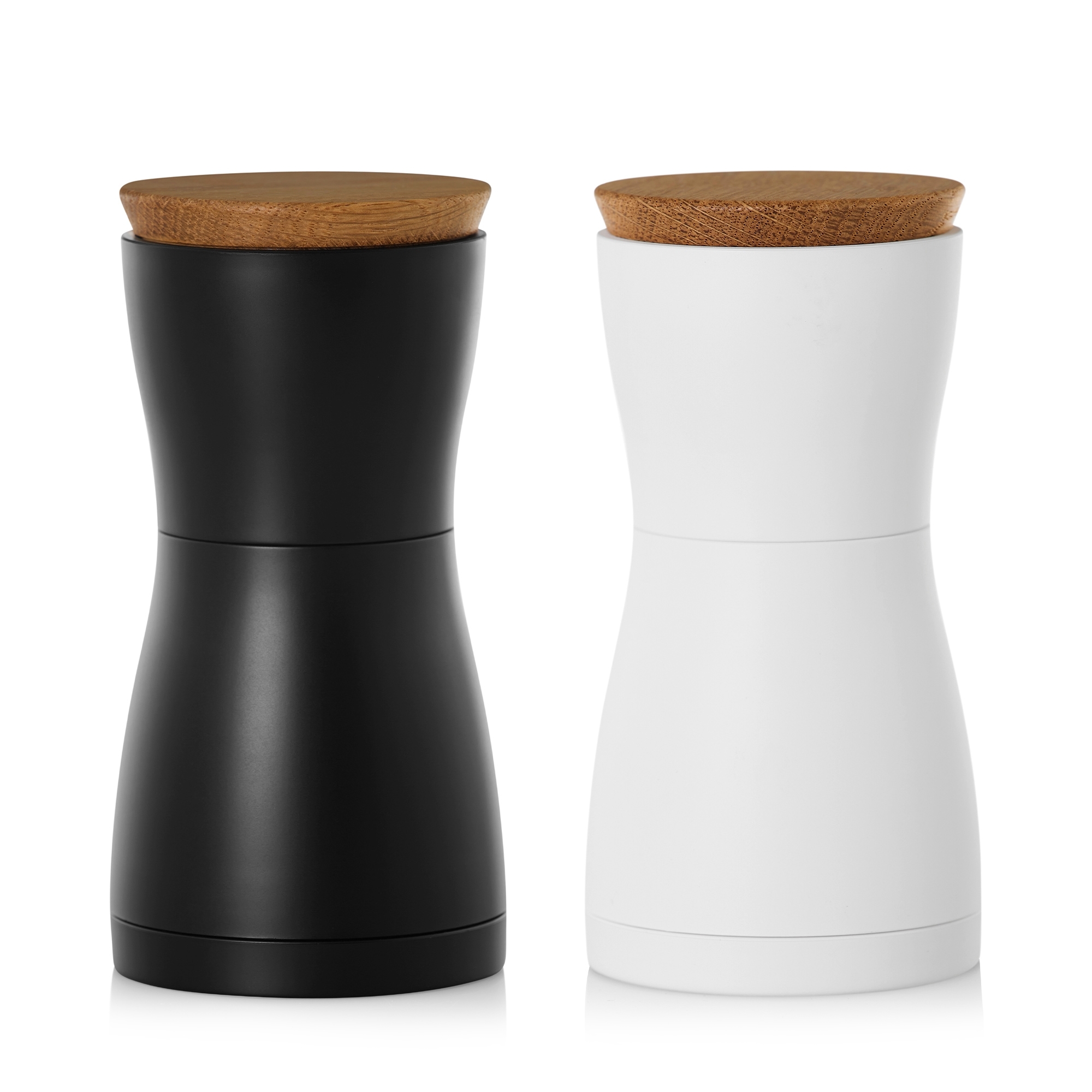 Adhoc - TWIN Pfeffer- und Salzmühle Set - 13,3 cm | Black & White
