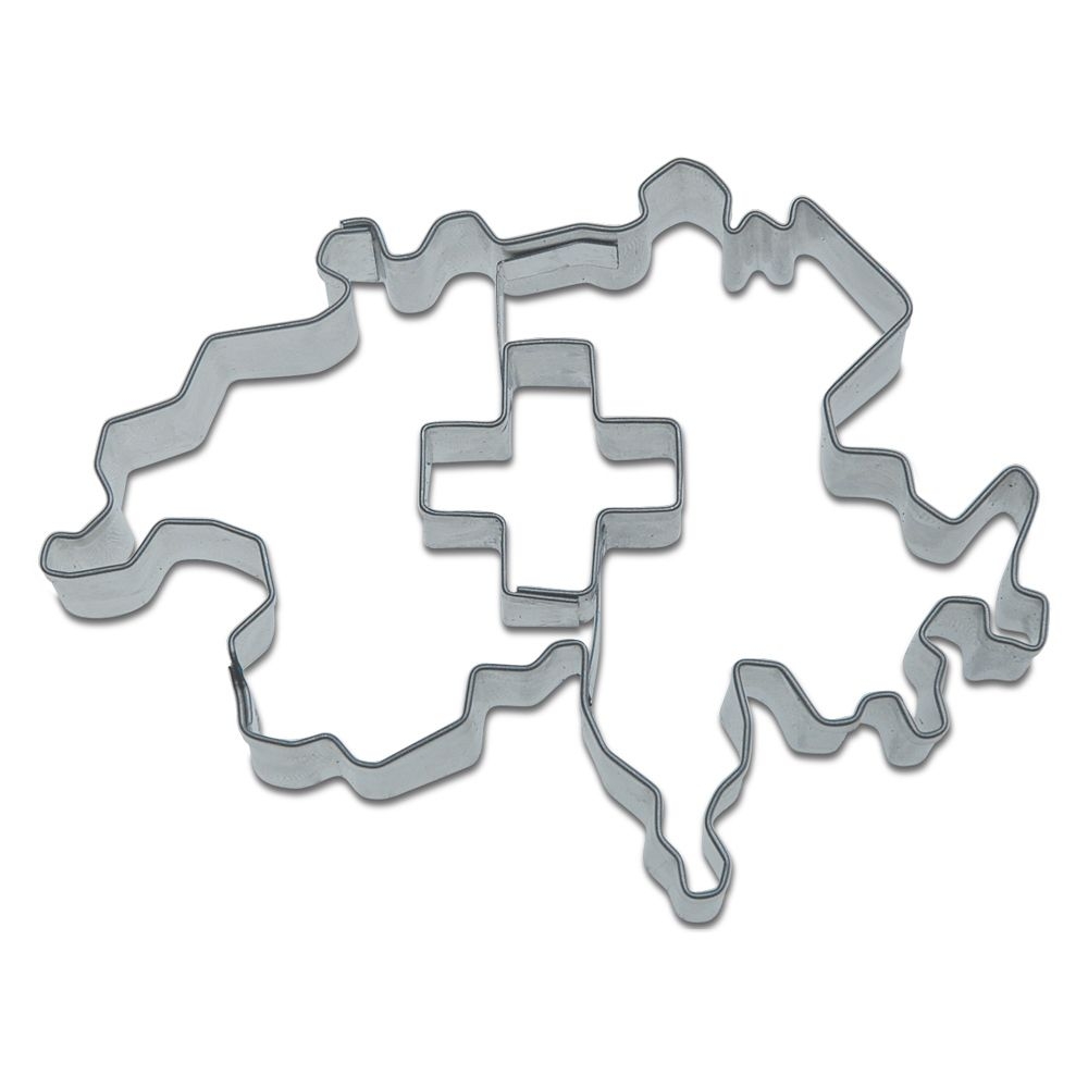 Städter - Cookie Cutter Contour Switzerland with cross - 8,5 cm