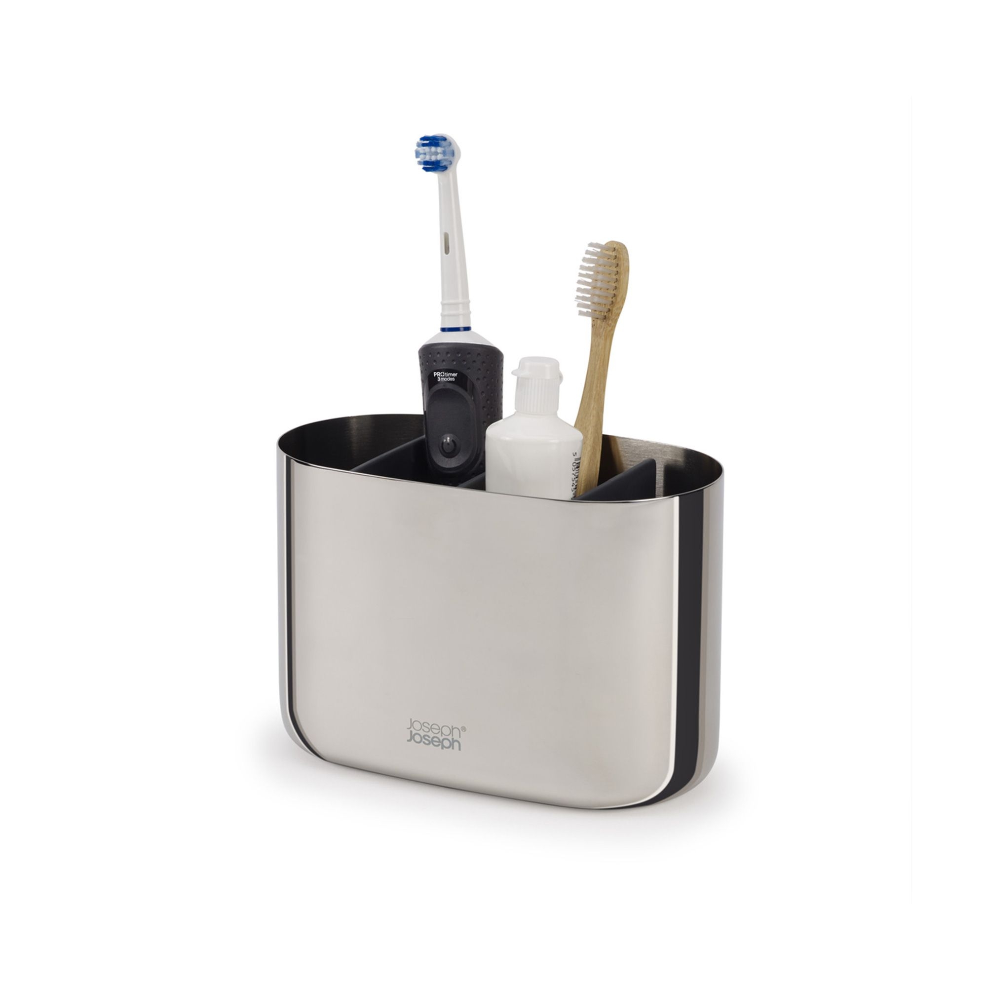 Joseph Joseph EasyStore™ Large Luxury Stainless Steel Toothbrush Holder Joseph Joseph EasyStore™ Large Luxury Stainless Steel Toothbrush Holder