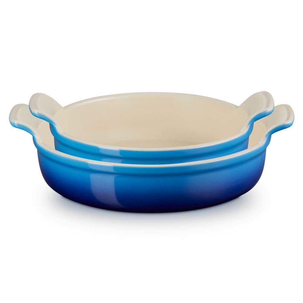 Le Creuset - Round Baking Dish Tradition Set of 2 - Stoneware Le Creuset - Round Baking Dish Tradition Set of 2 - Stoneware