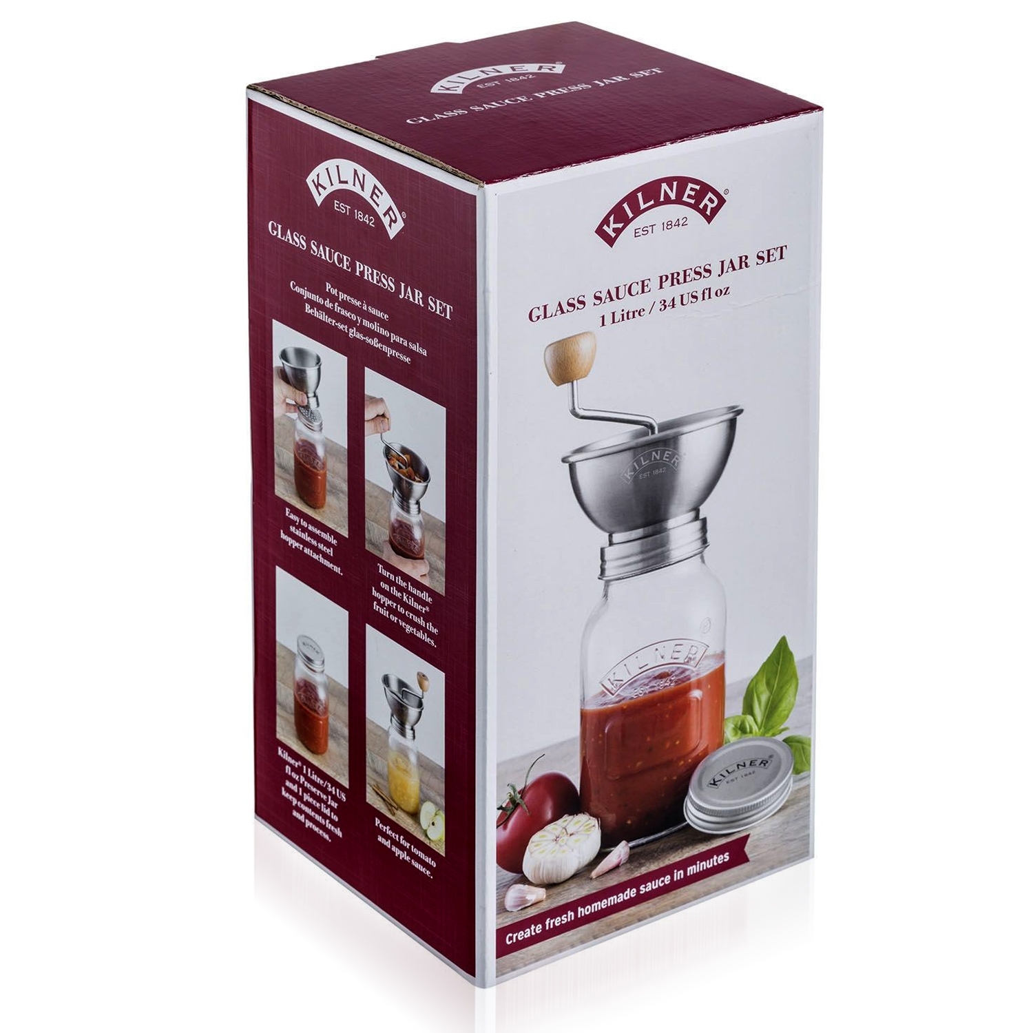 Kilner - Sauce Press Jar Set - 1 L Kilner - Sauce Press Jar Set - 1 L