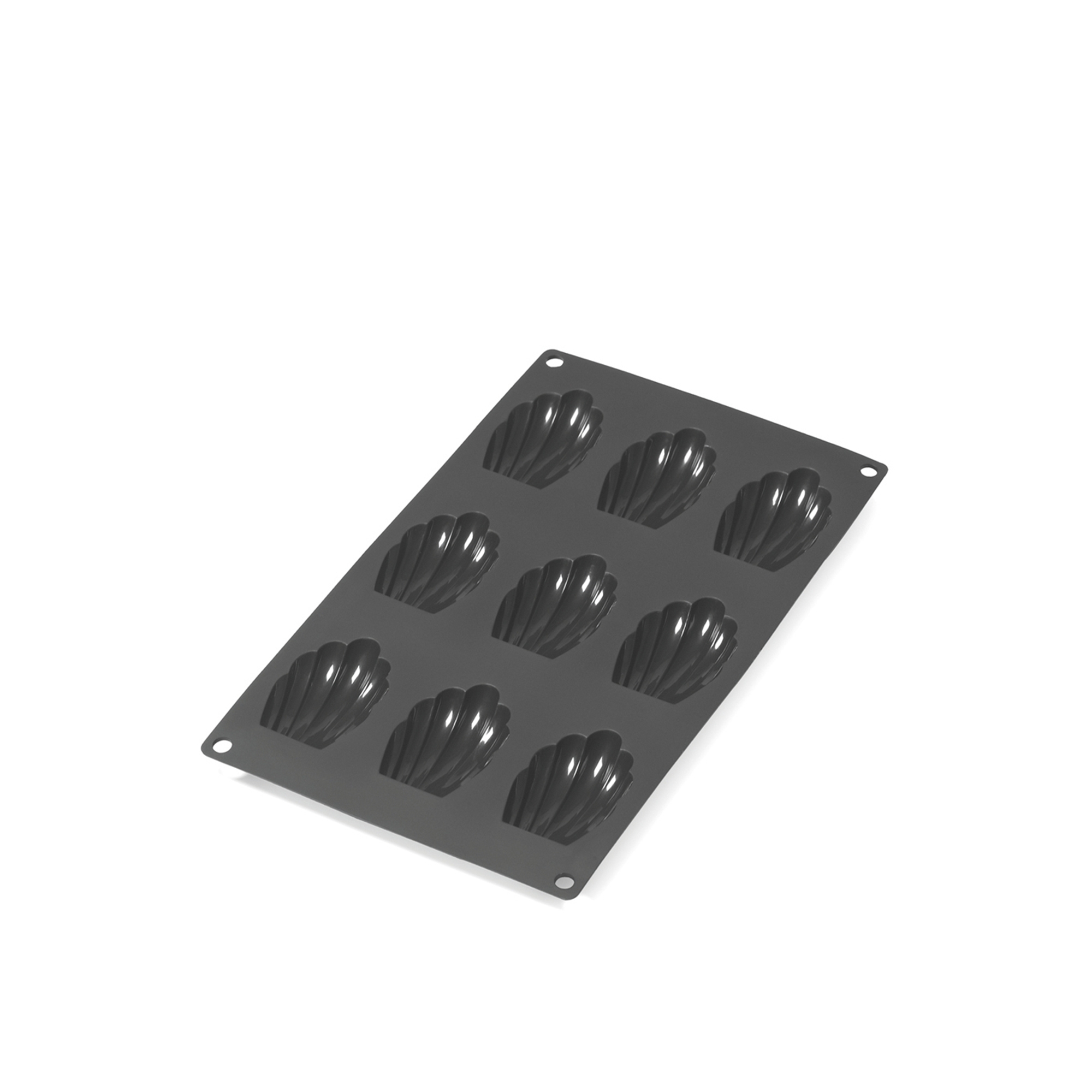 Lékué - Silicone madeleine baking mold, 9 cavities