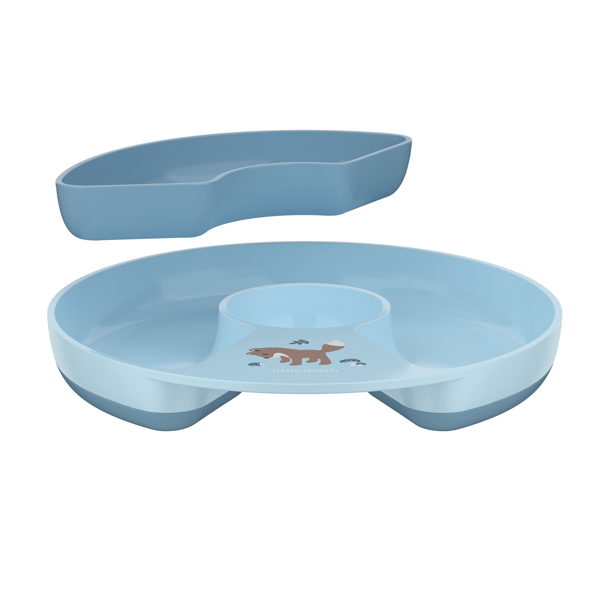 Mepal Mio blue divided kids plate forest friends