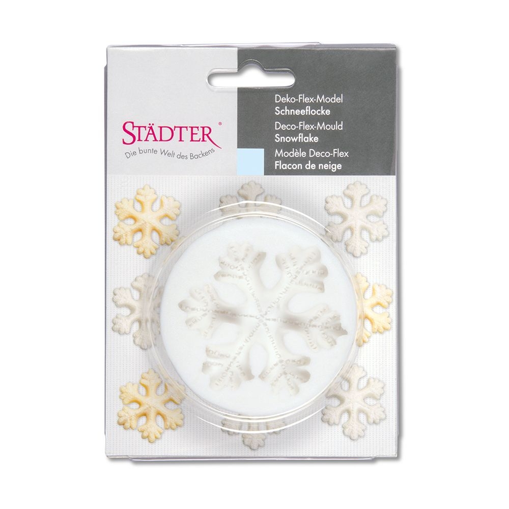 Städter - Fondant mould Snowflake - 6,5 cm - relief shape
