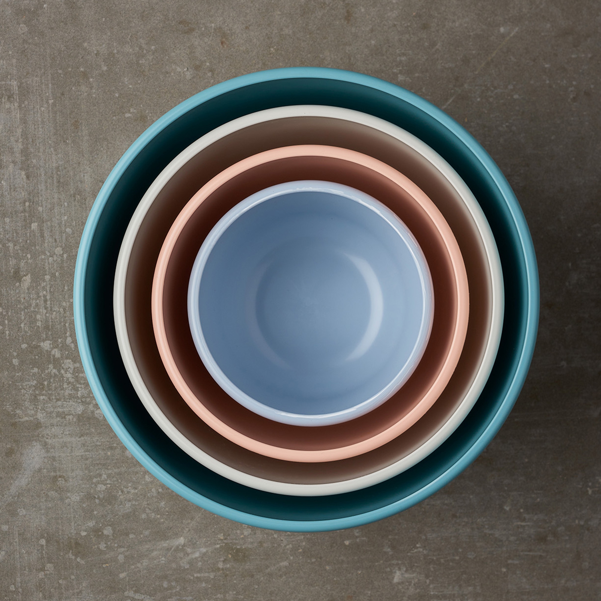 Mepal - Cirqula multi bowl round flat set 3 pieces - different colors
